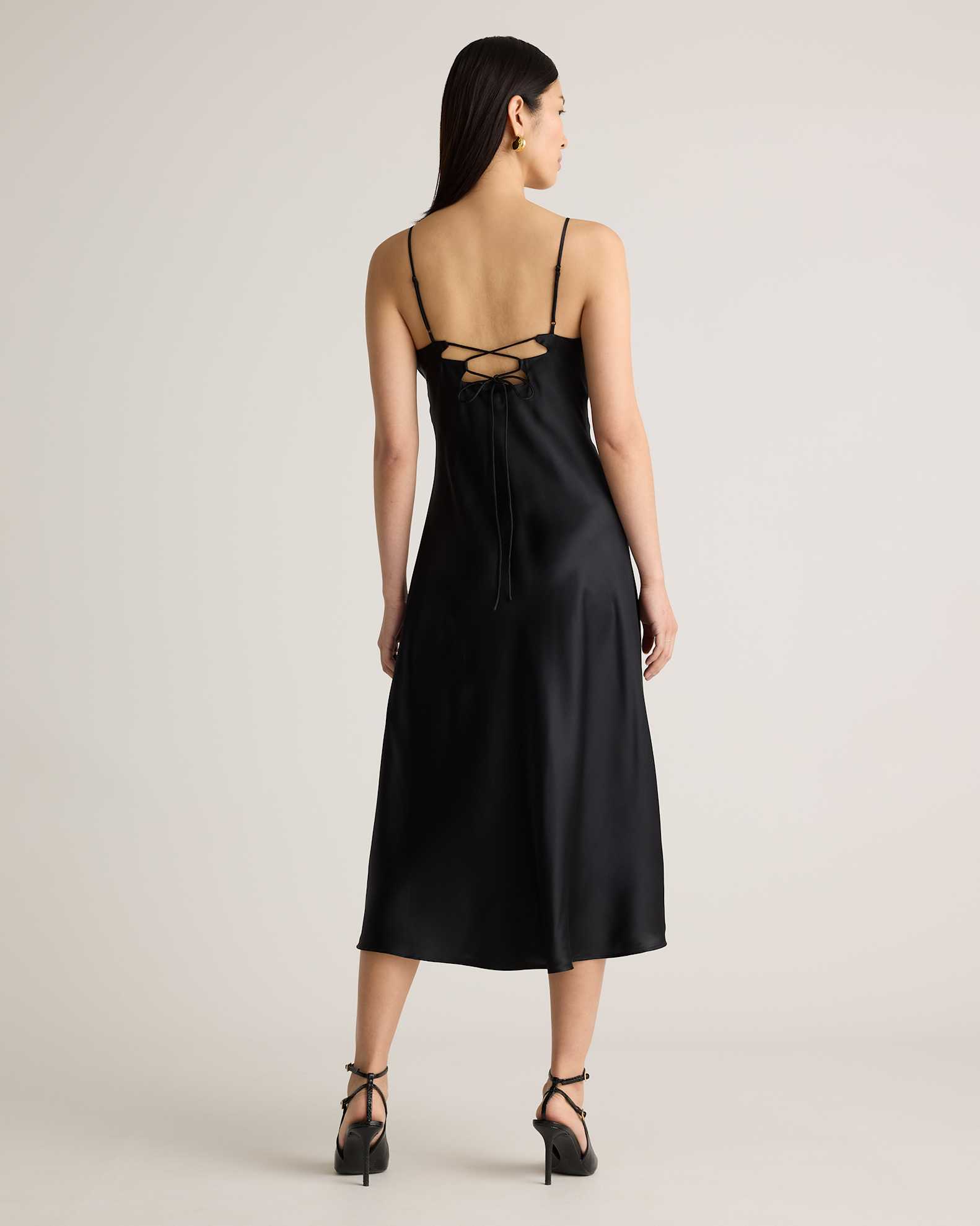 100% Washable Silk Cutout Midi Slip Dress 100% Washable Silk Cutout Midi Slip Dress