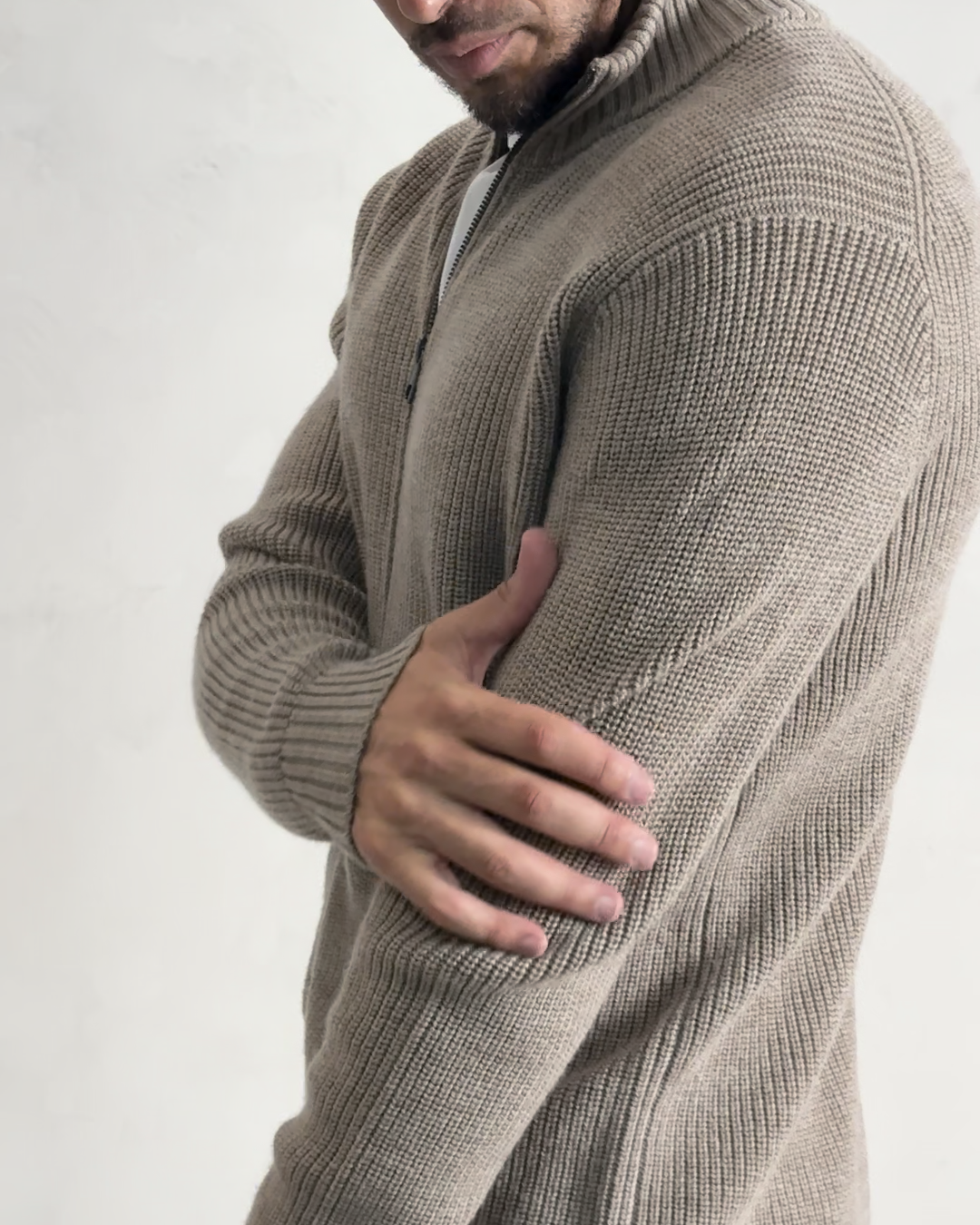 Australian Merino Wool Full Zip Sweater Multi IH 4x5 Thumbnail