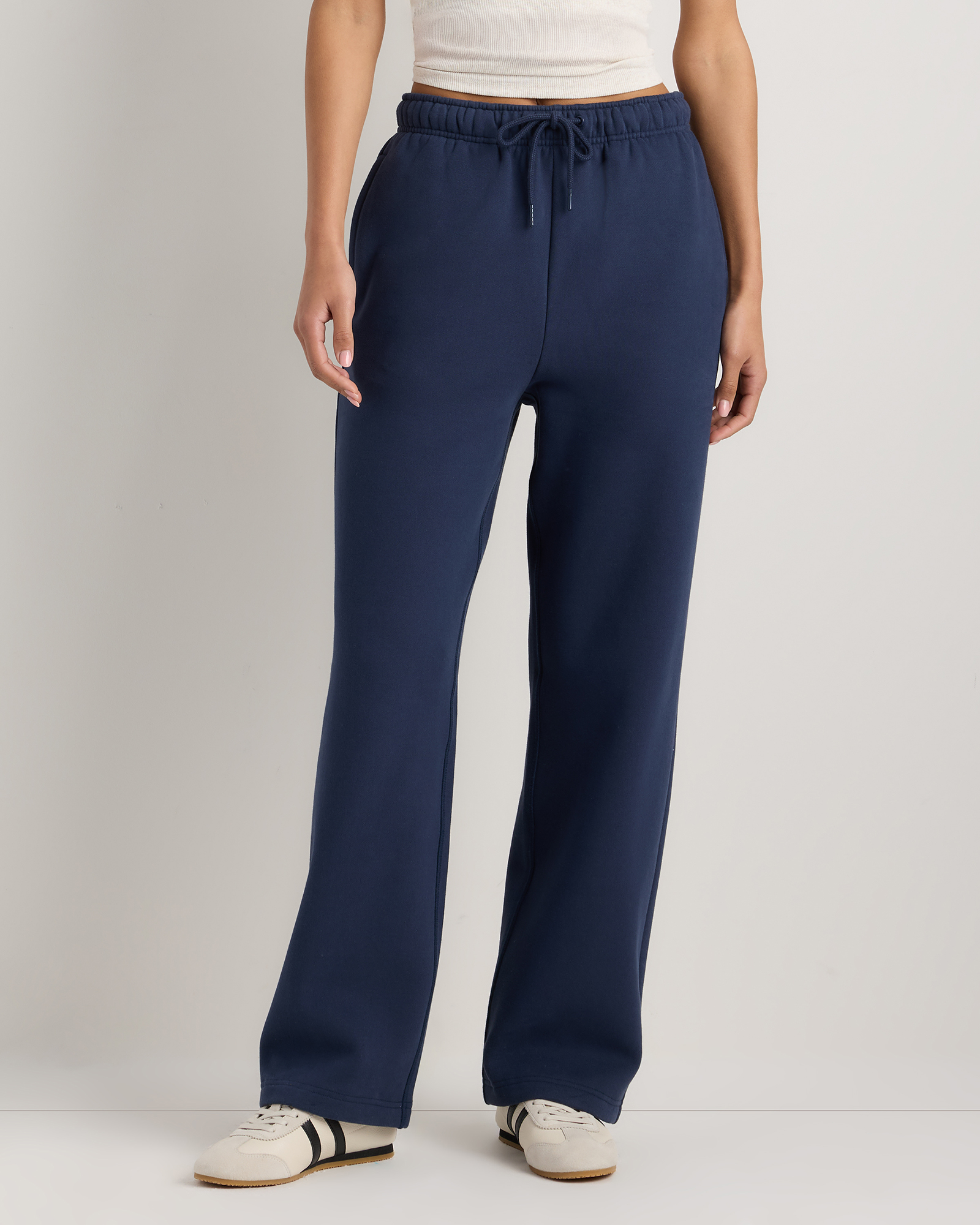 Washed Deep Navy Everyday Fleece Straight Leg Sweatpants