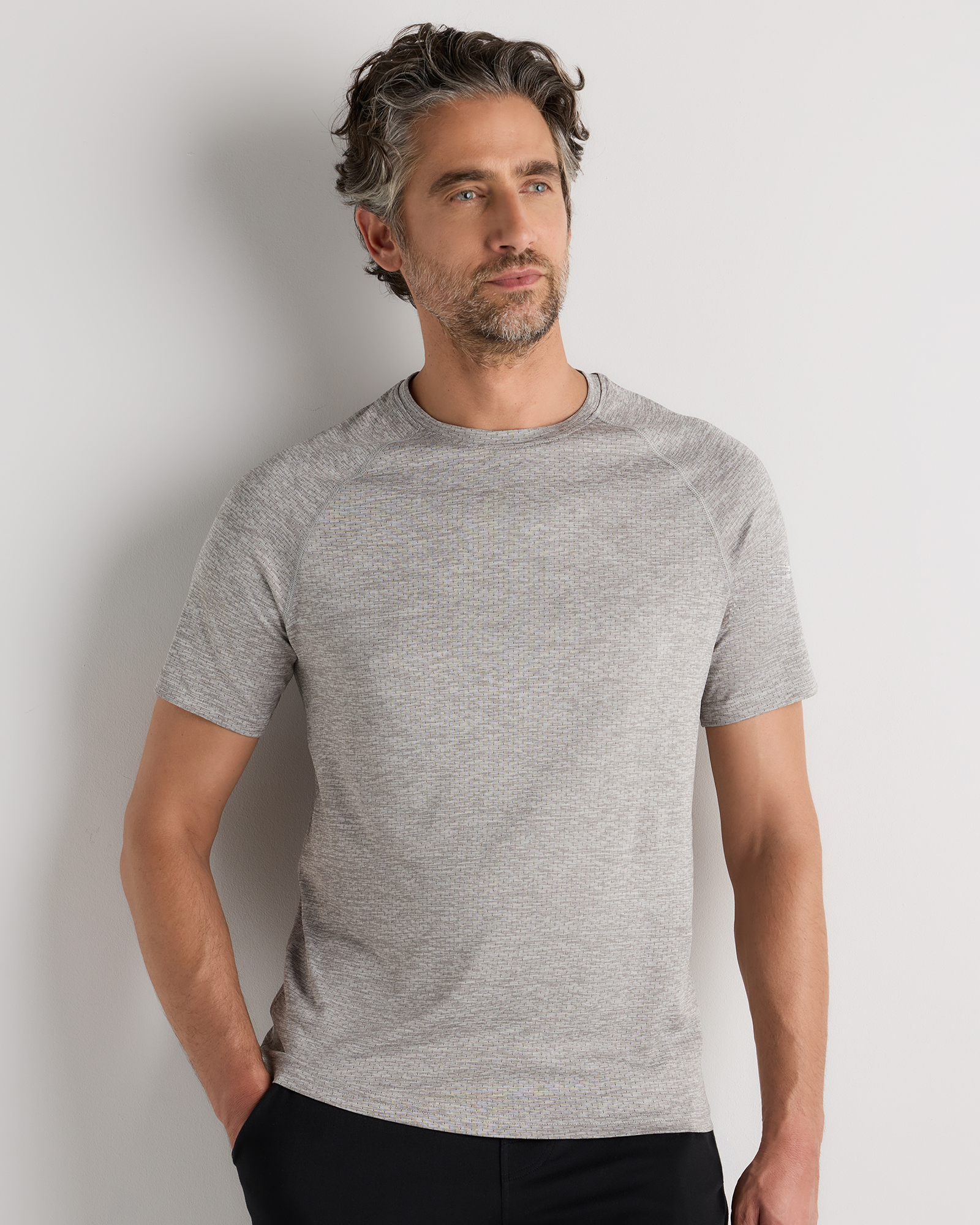 Heather Grey Mesh Performance Training Tee