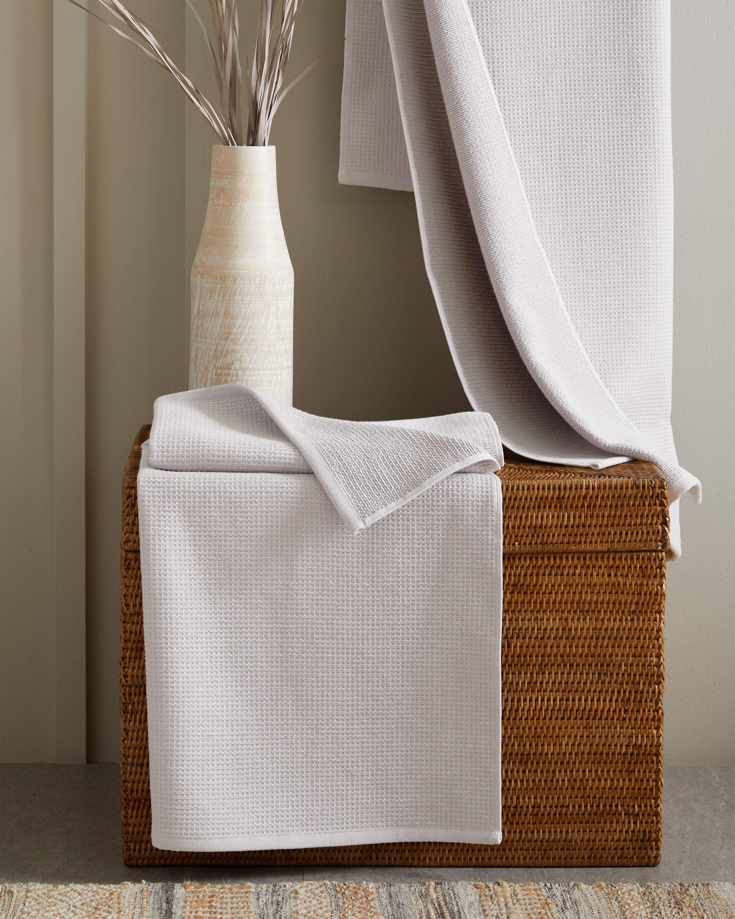 Turkish Waffle Terry Bath Towel (Set of 2) - Thumbnail 3