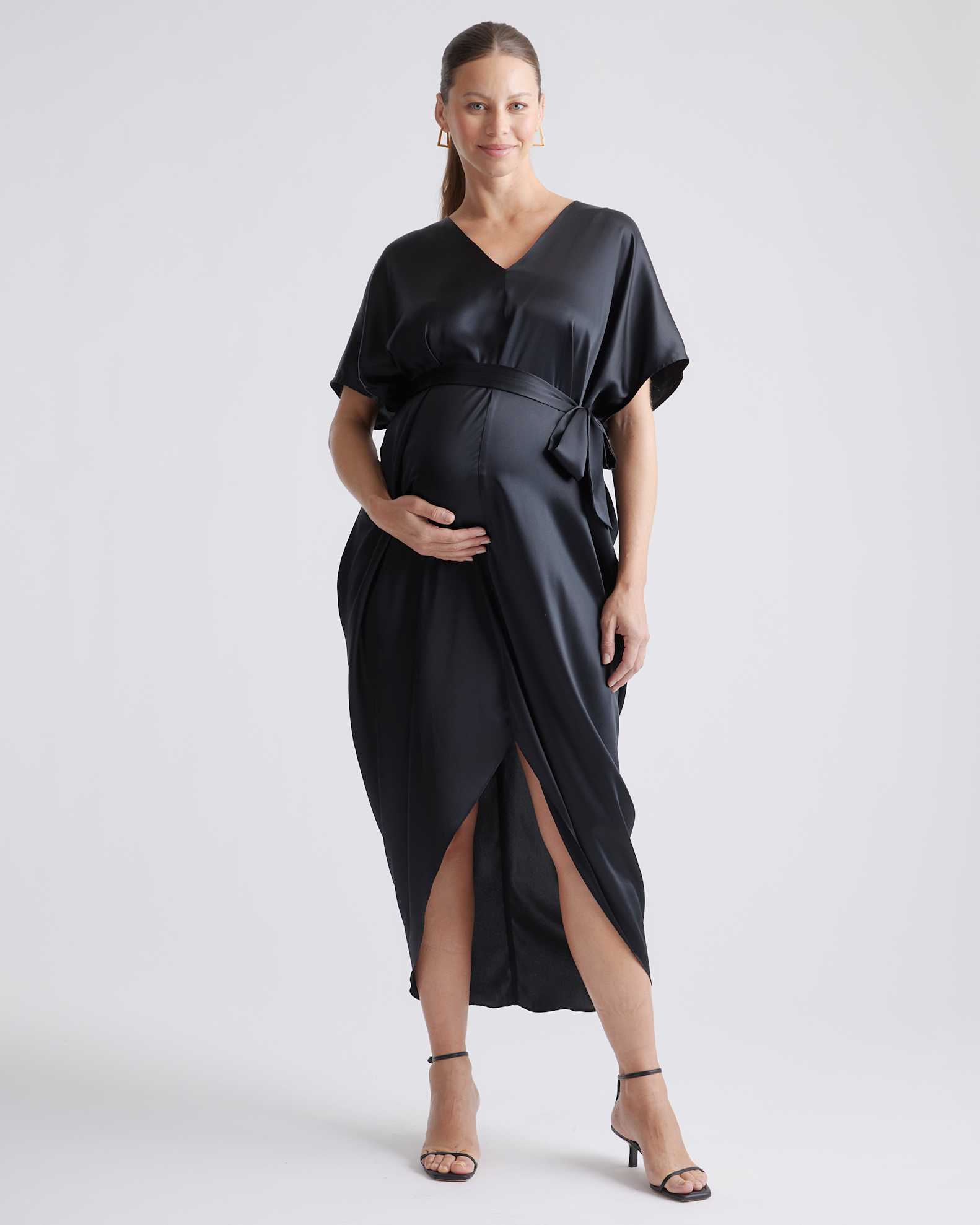 100% Washable Silk Maternity Dress - Main Image