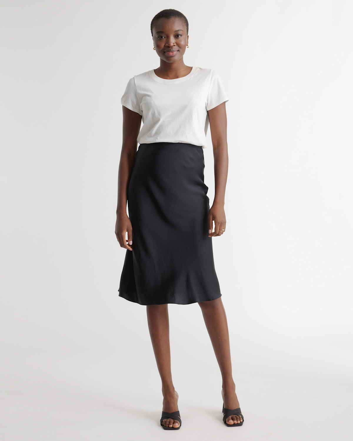 Quince 100% Washable Silk Skirt | Quince in Black