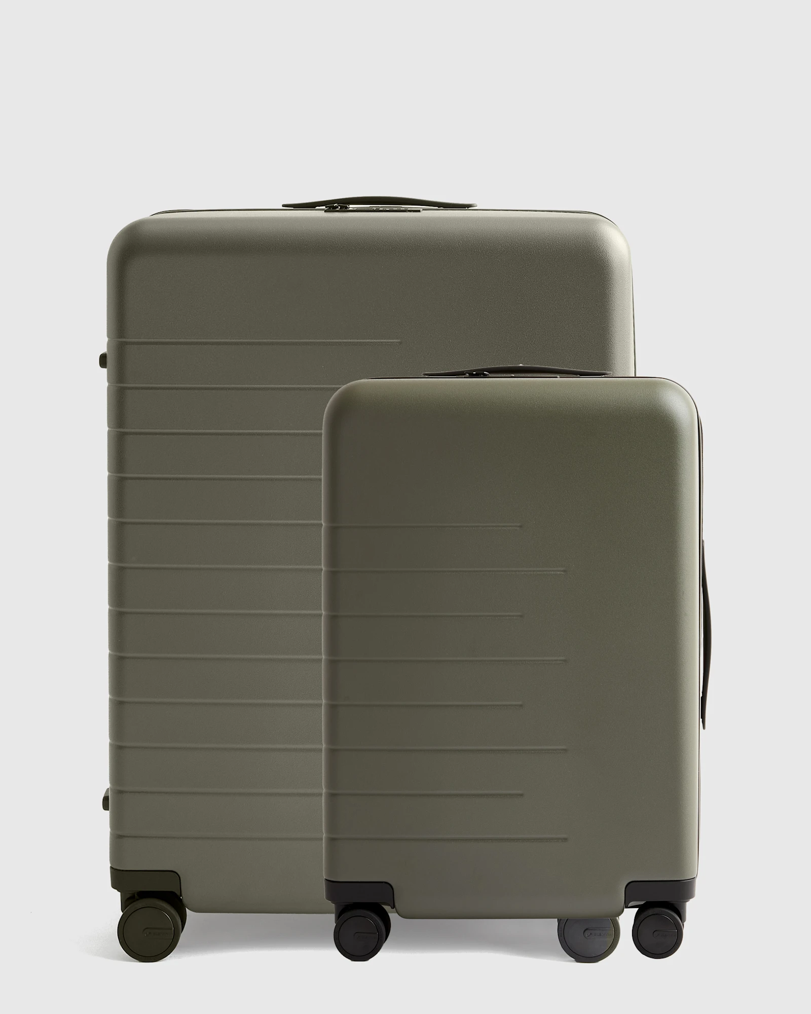 Small Carry-On & Large Check-In Suitcase Set - Olive