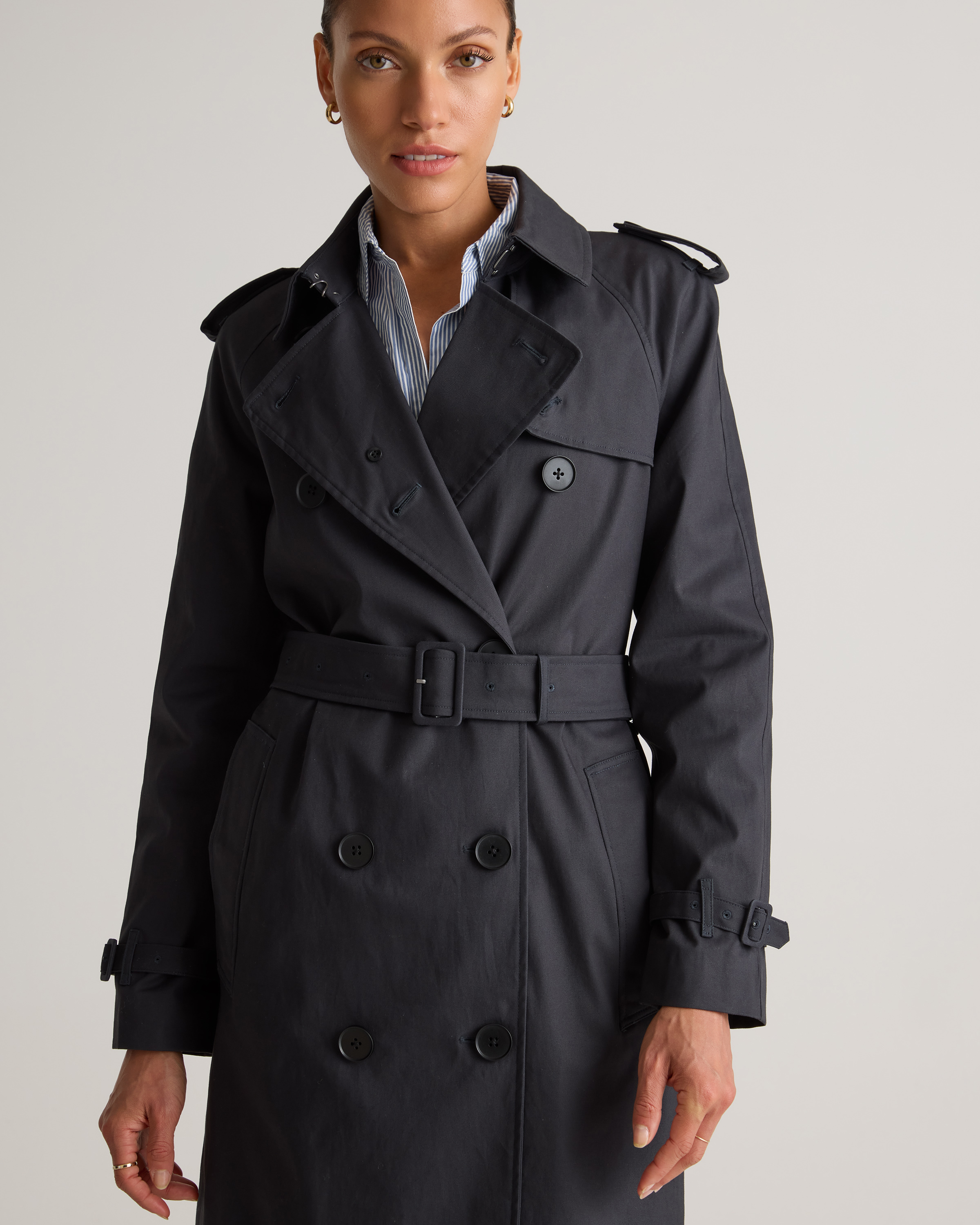 Comfort Stretch Long Trench Coat
