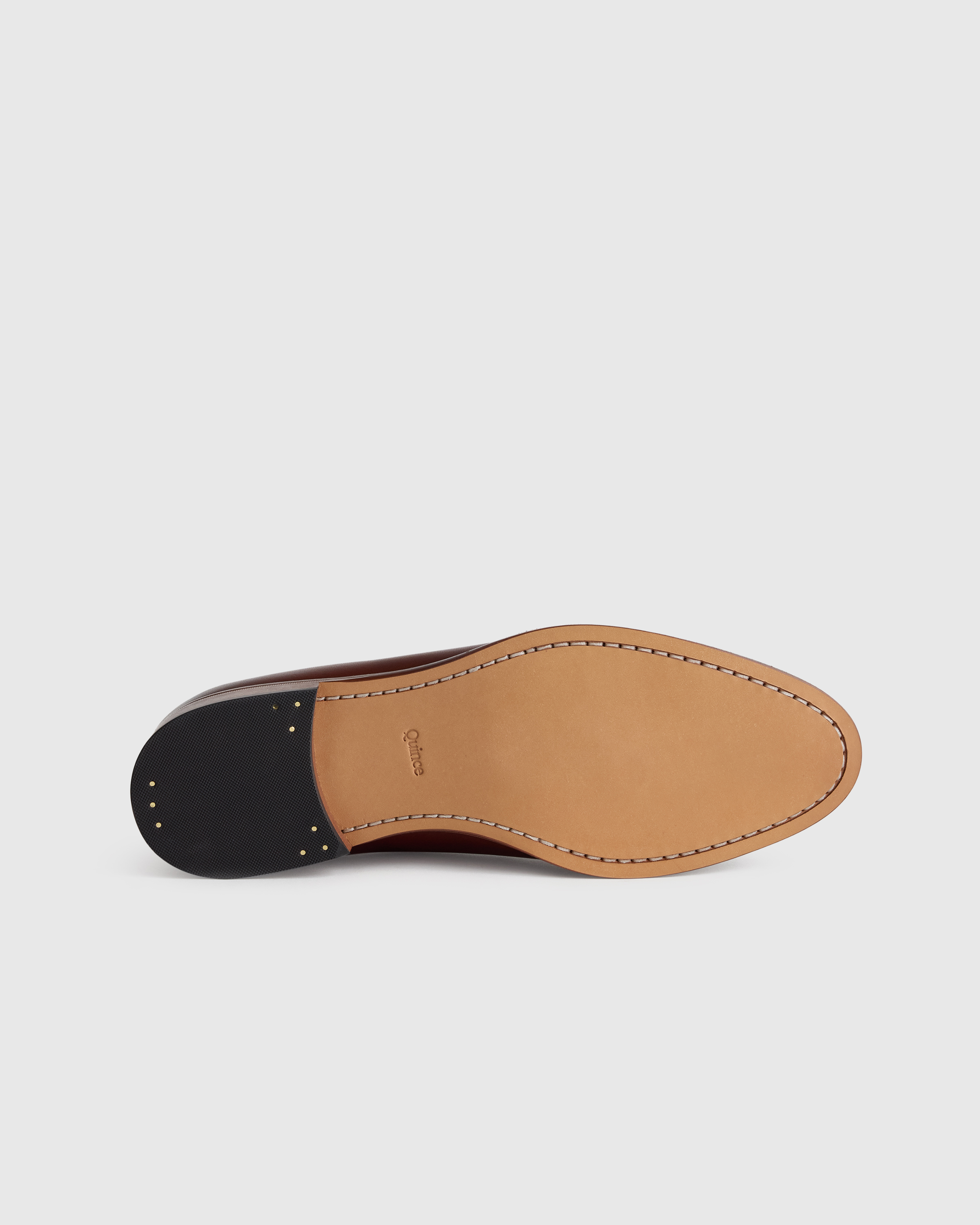 Quince Hybrid Crafted Leather Oxford Brandy 9.5 Calfskin Leather Plain Toe Oxford in Brandy main image 4