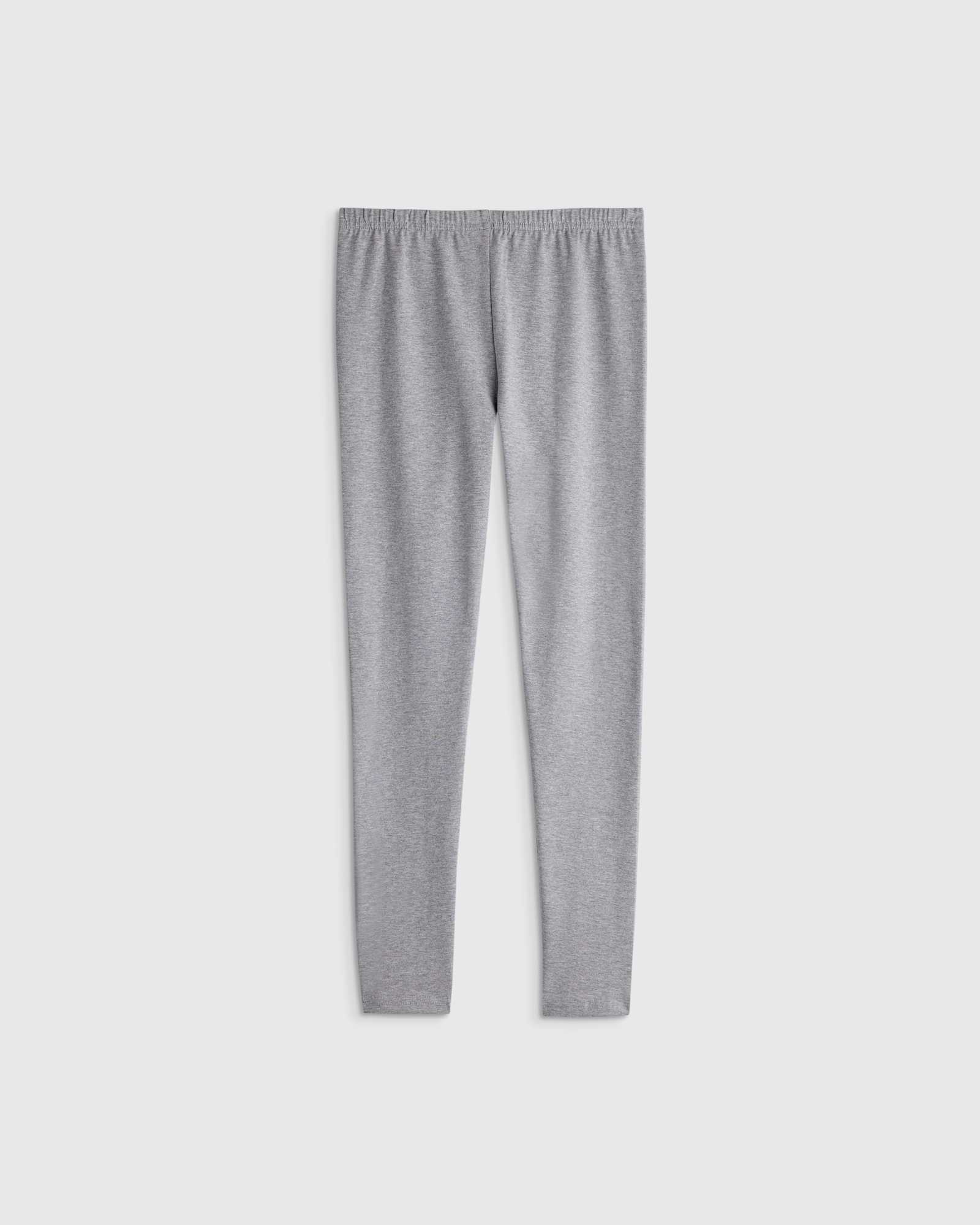 U--911 TODDLER Organic Cotton Leggings - KID GIRL Heather Grey 15905 CROPPED