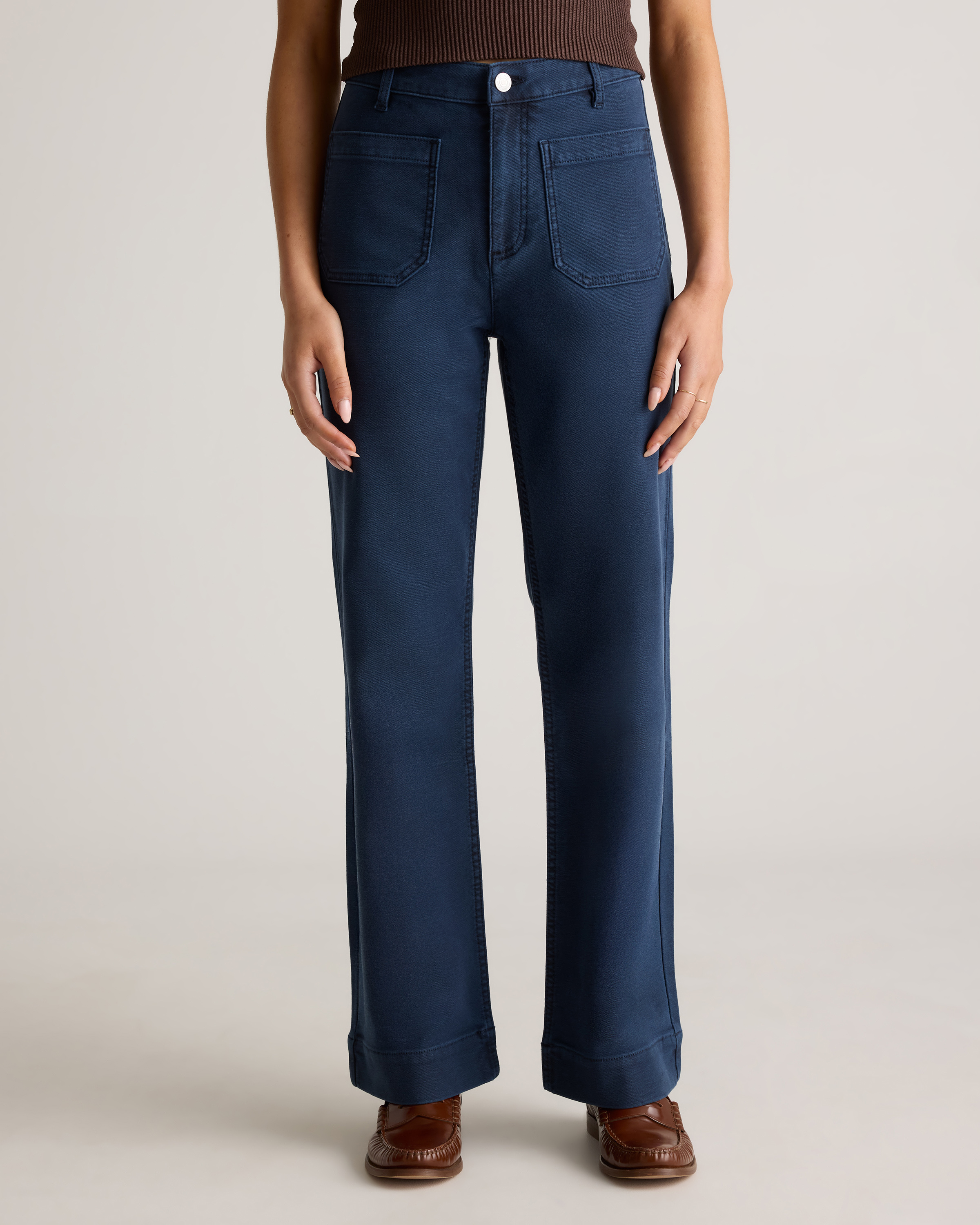 French Terry Wide Leg Pants