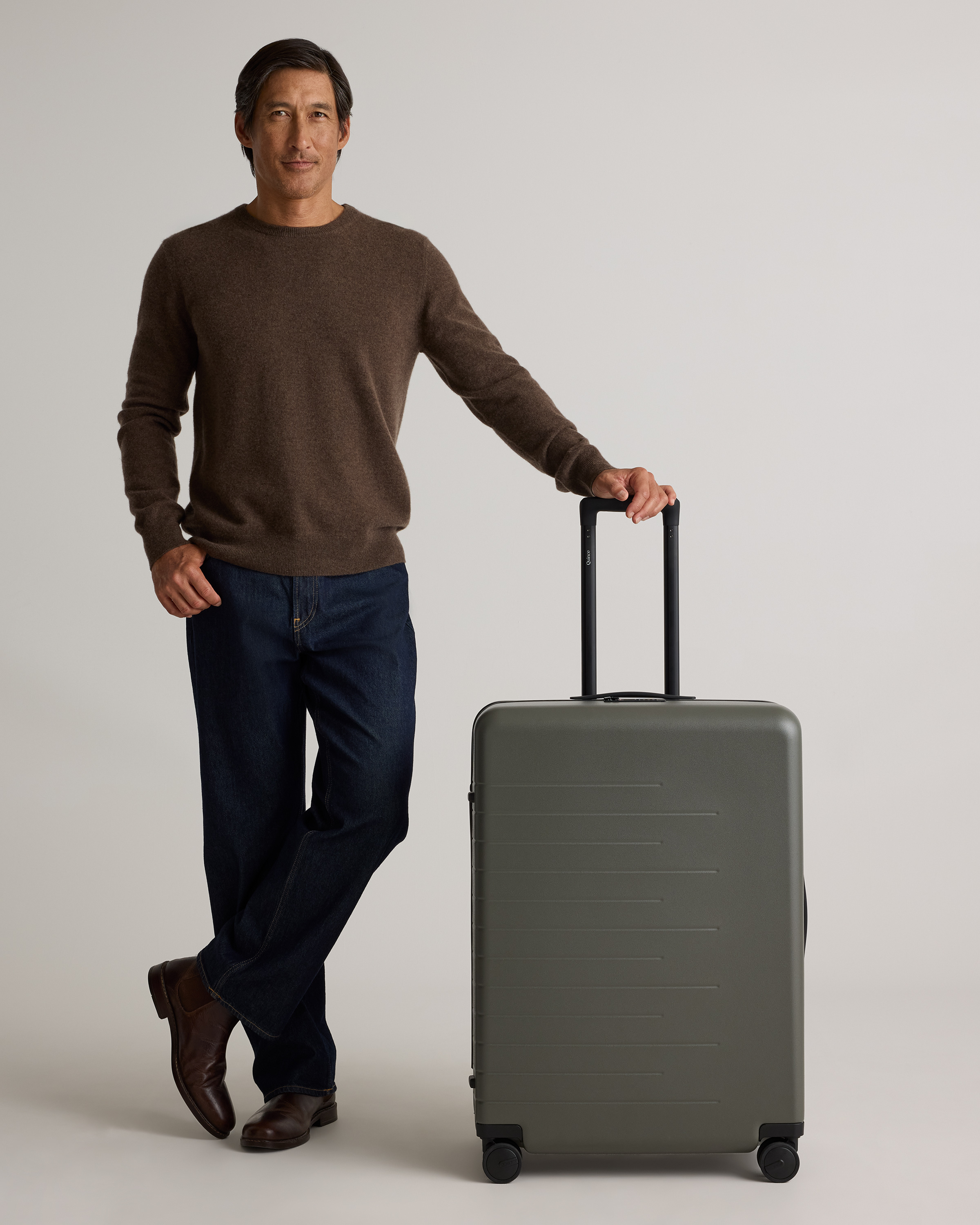 Small Carry-On & Large Check-In Suitcase Set - Olive