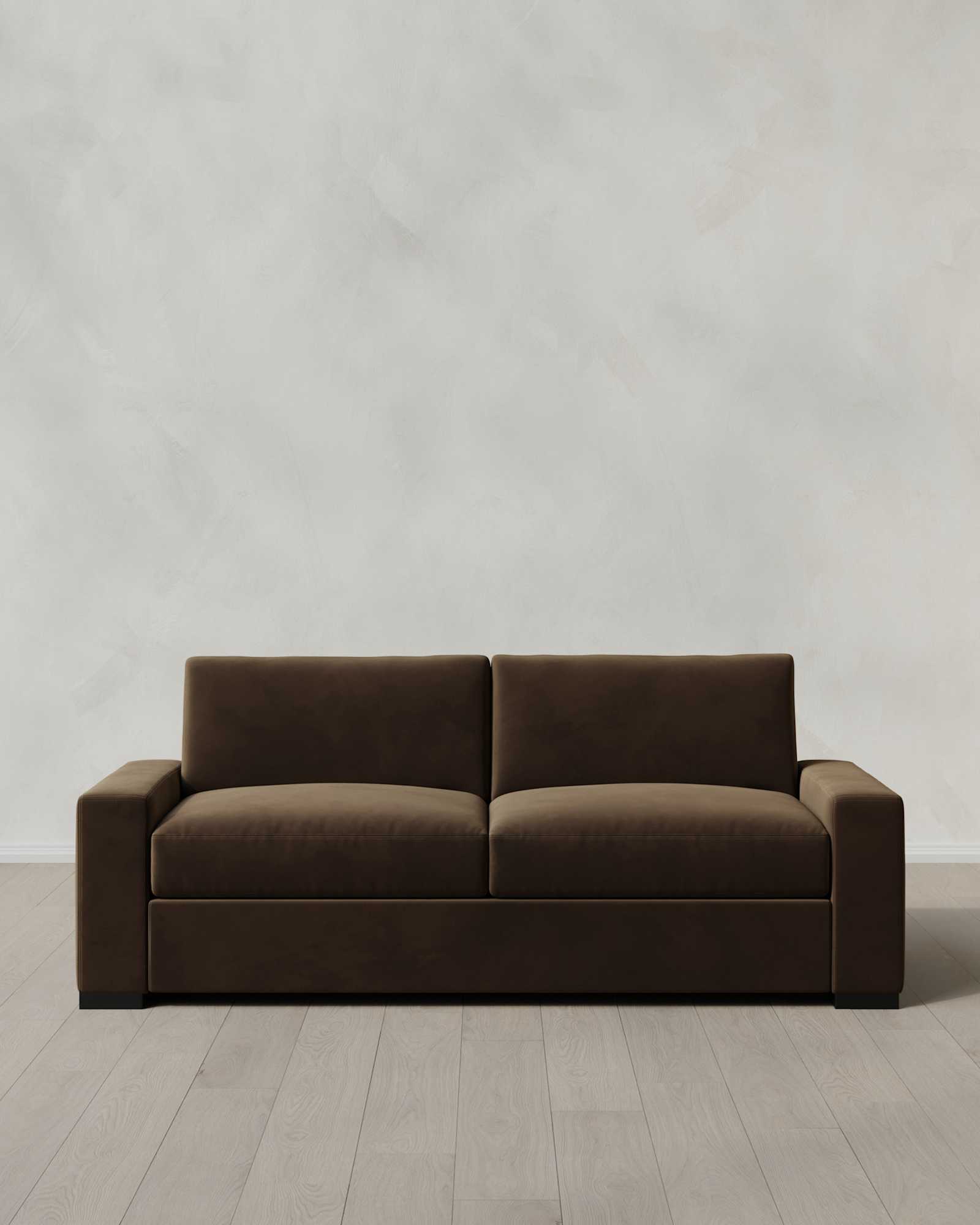 QUINCE 80-mid sofa Performance Velvet Sable