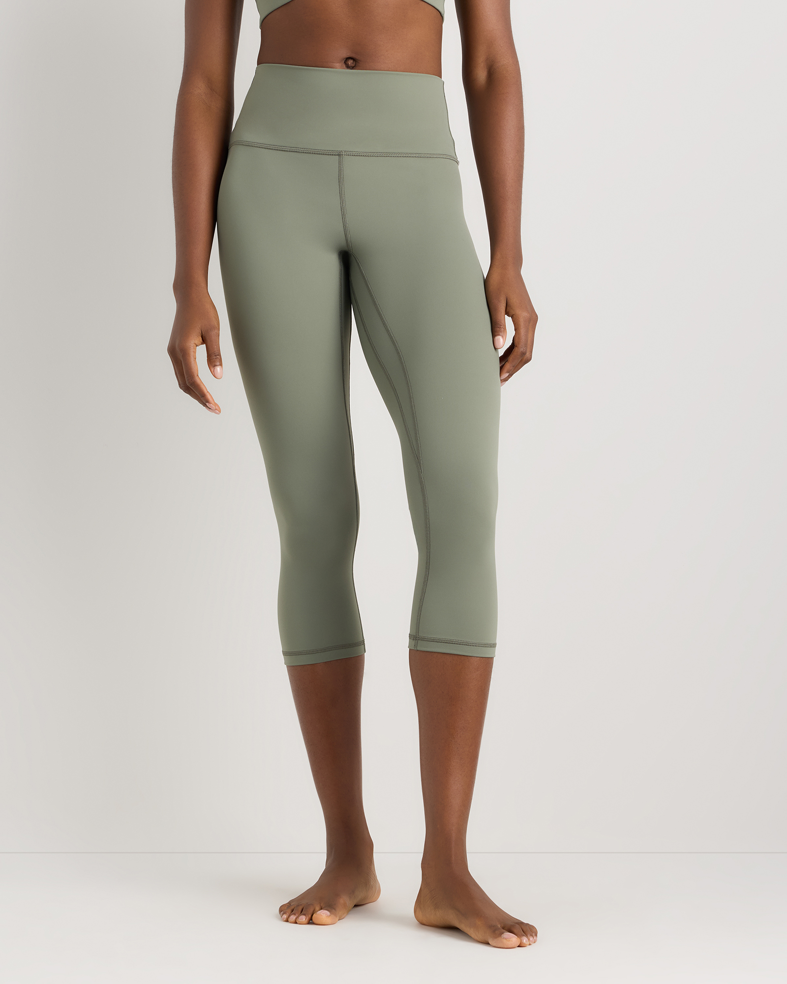 Smoked Thyme Green Ultra-Form High-Rise Capri