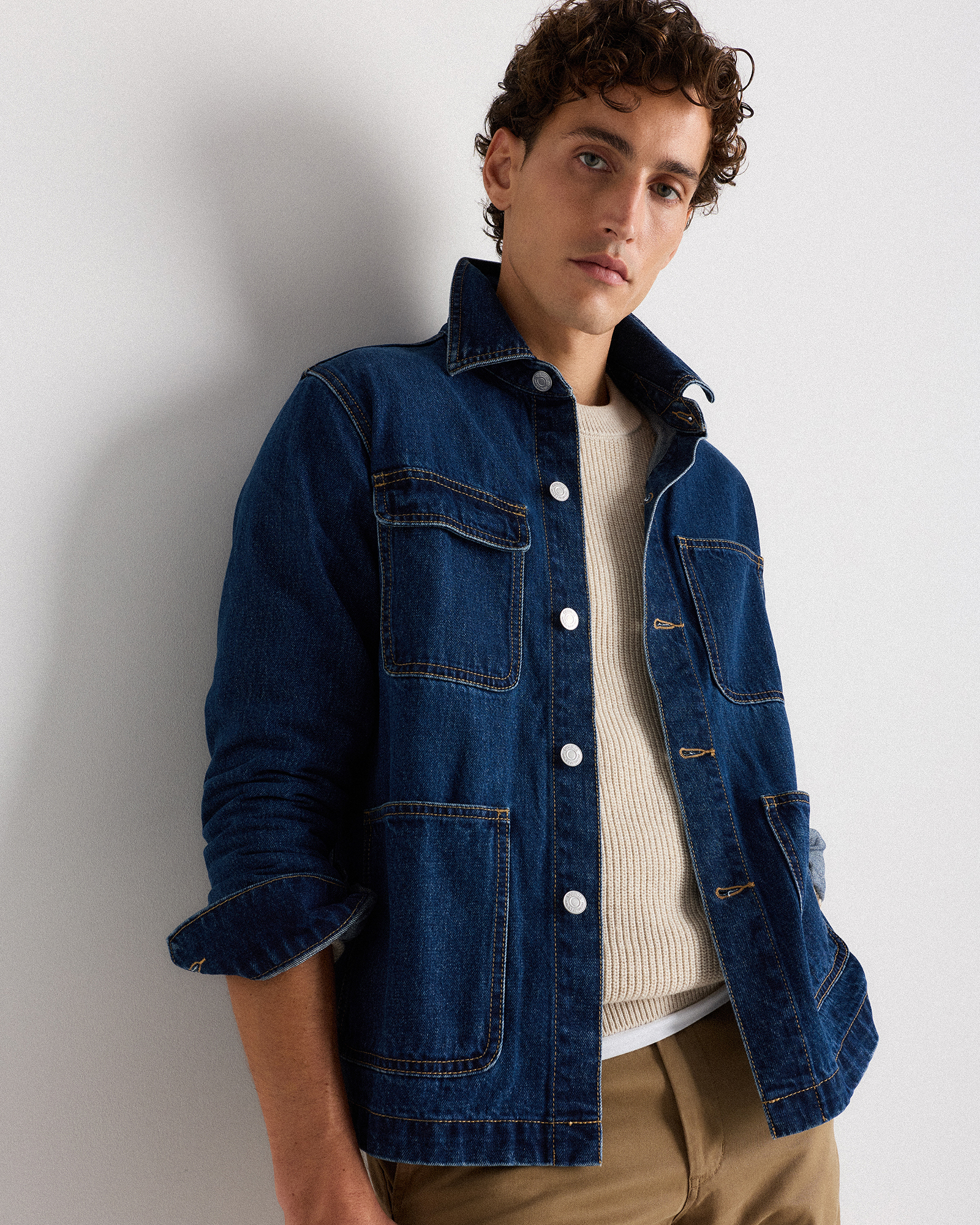 100% Organic Cotton Denim Chore Jacket