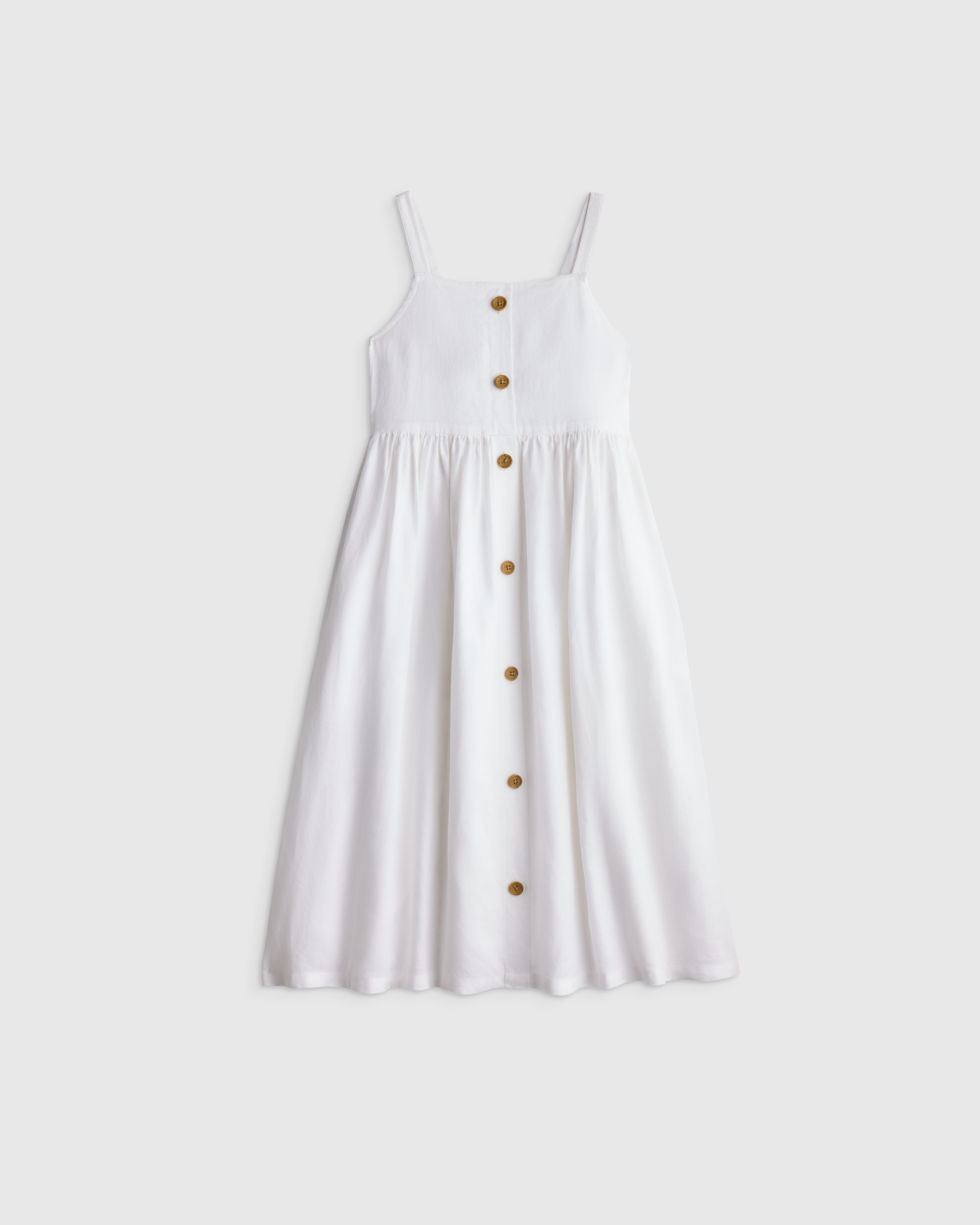 White Robe en lin sans manches pour filles