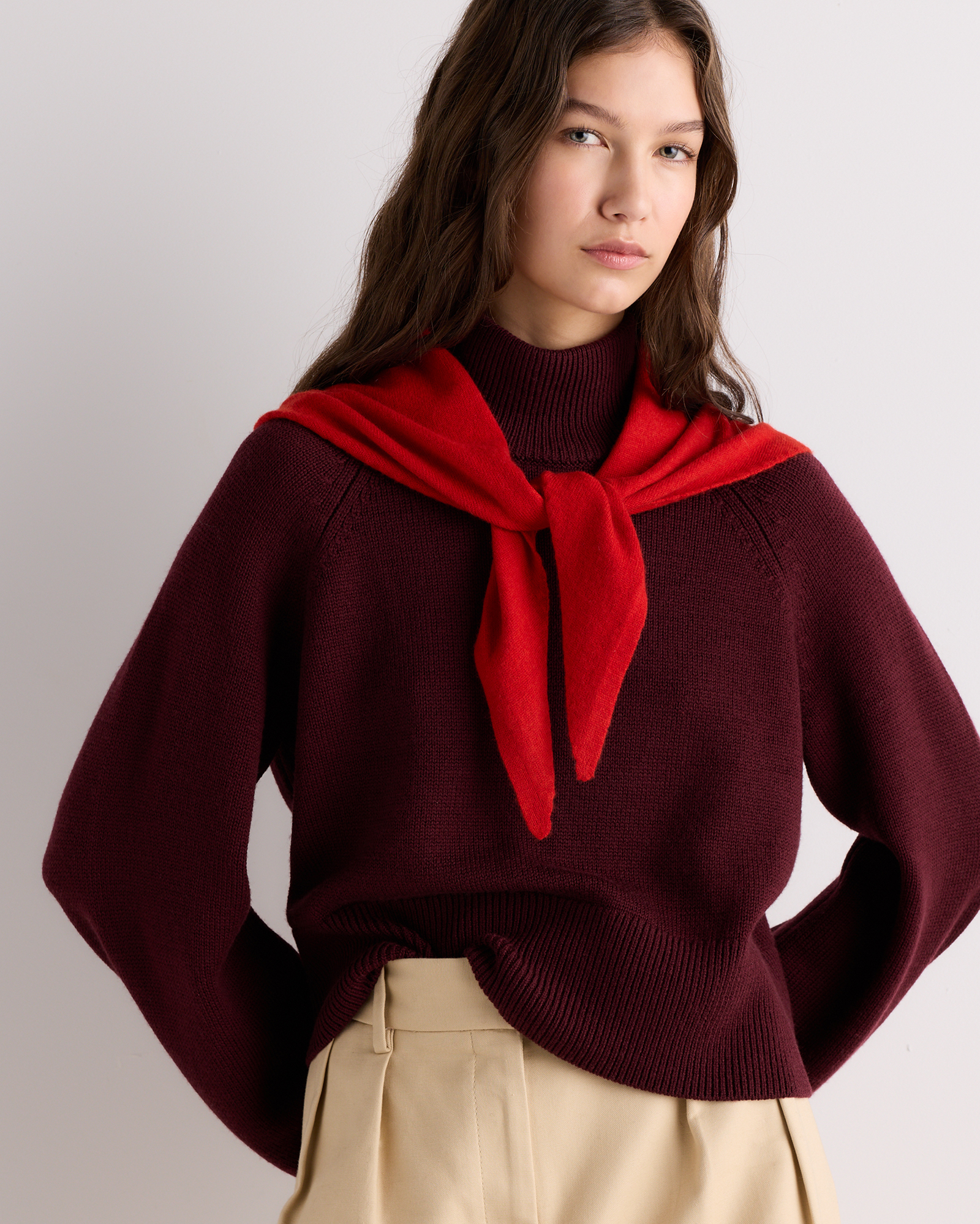 Mongolian Cashmere Triangle Scarf - thumbnail 4