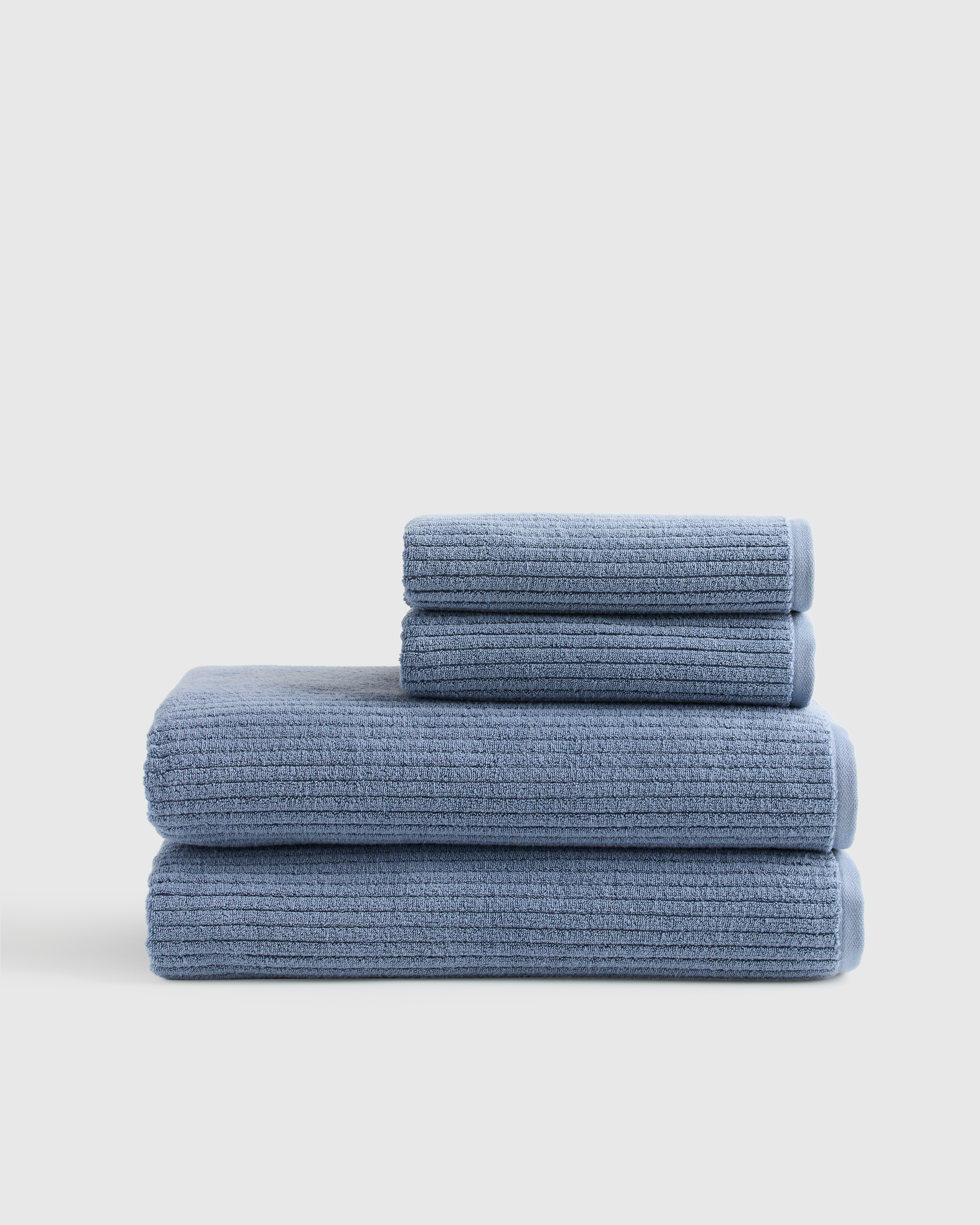 Ribbed Organic Turkish Cotton Bath Sheet Bundle (4 pieces)