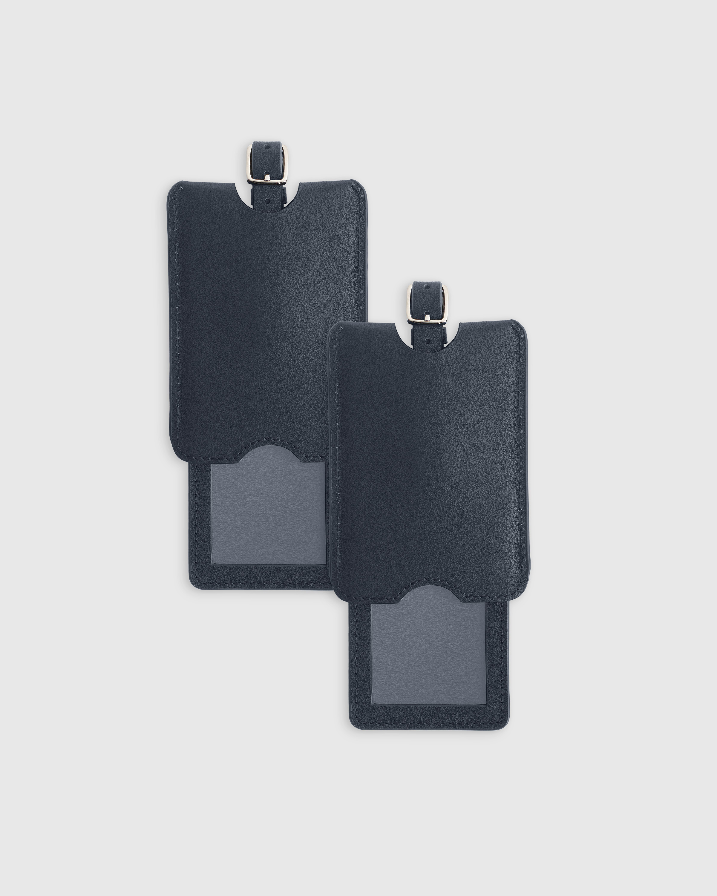 Nappa Leather Luggage Tag (2-Pack) in Navy