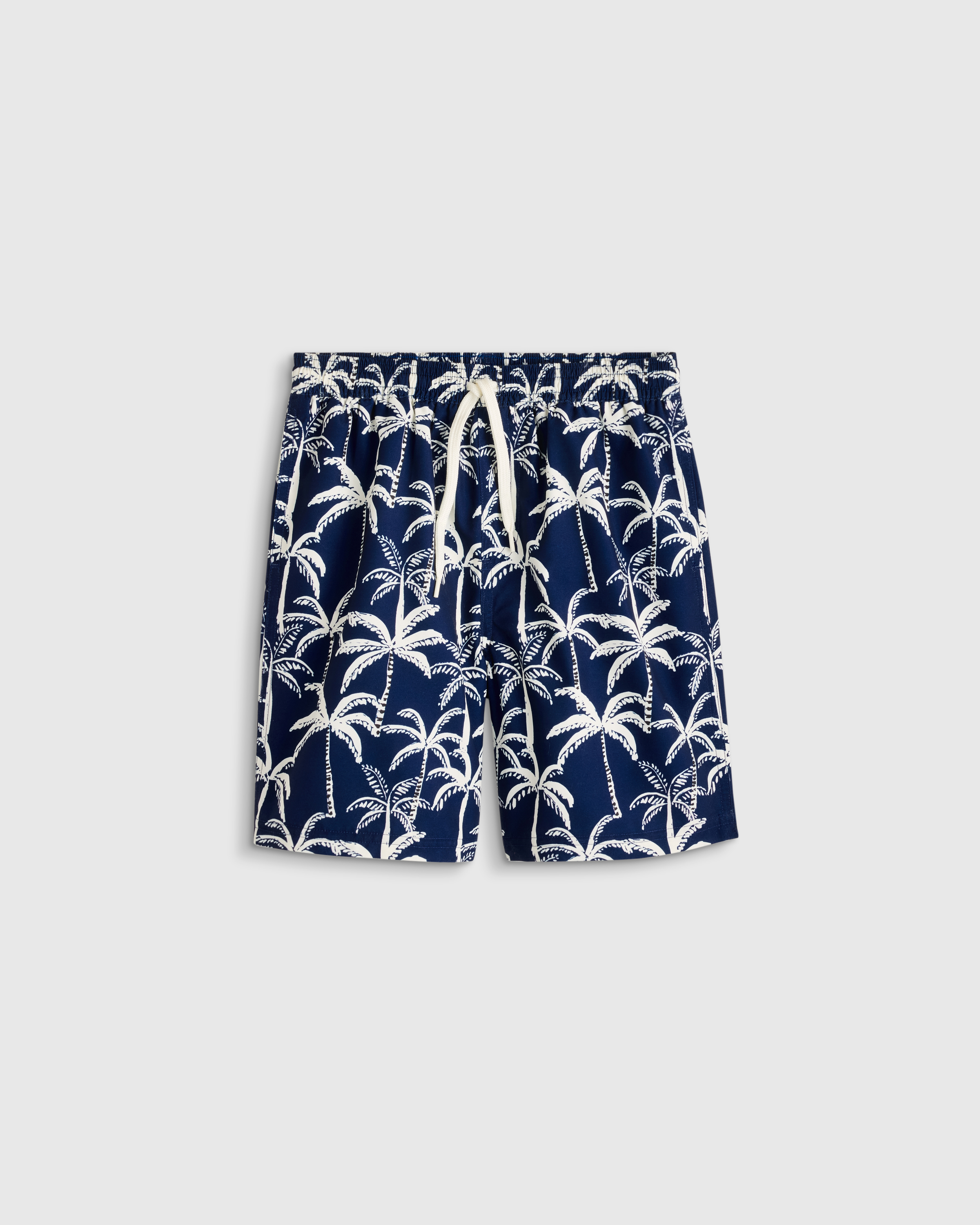 Navy Palms Swim Trunk