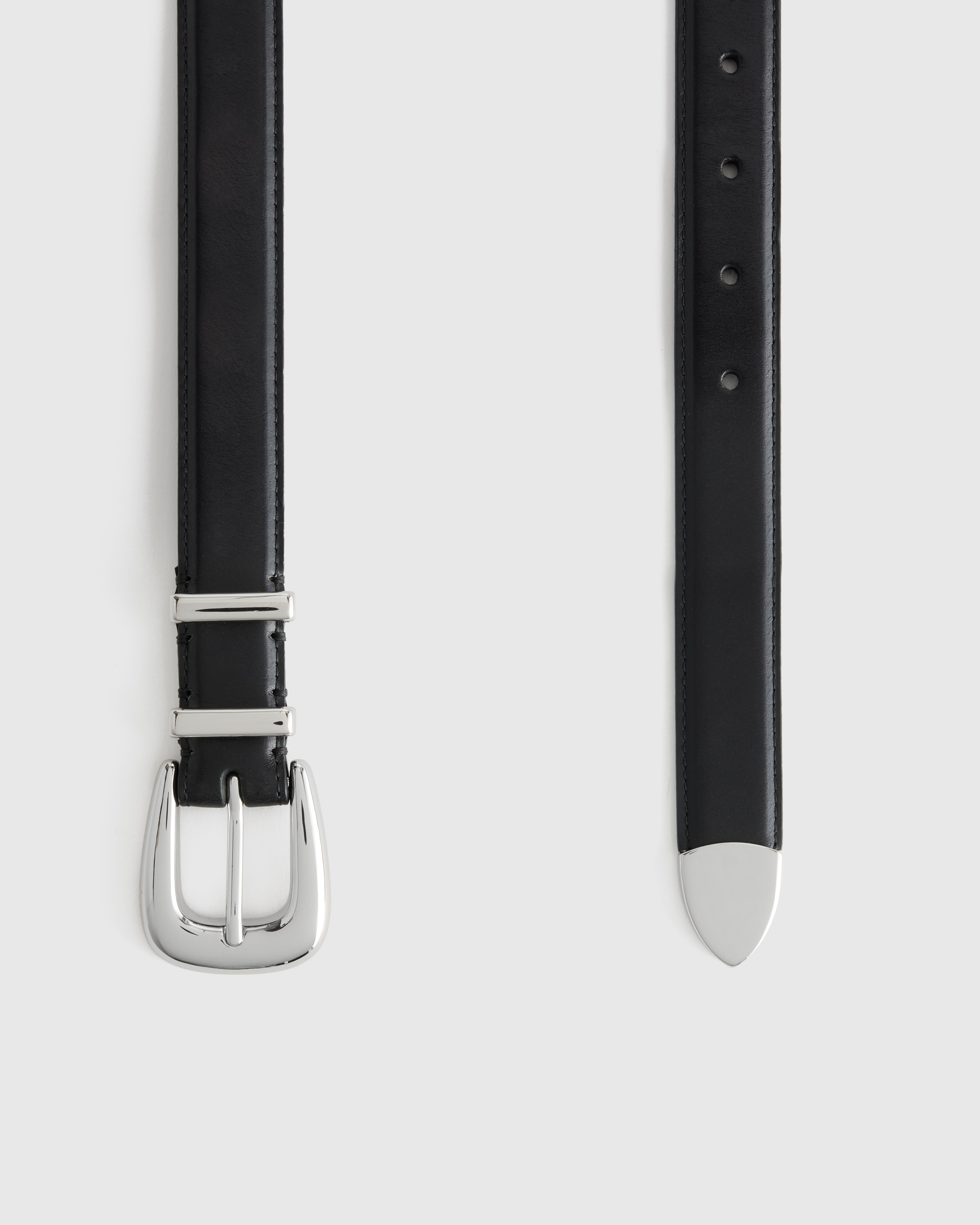 Lola European Leather Western Belt in Black/Silver display picture 1