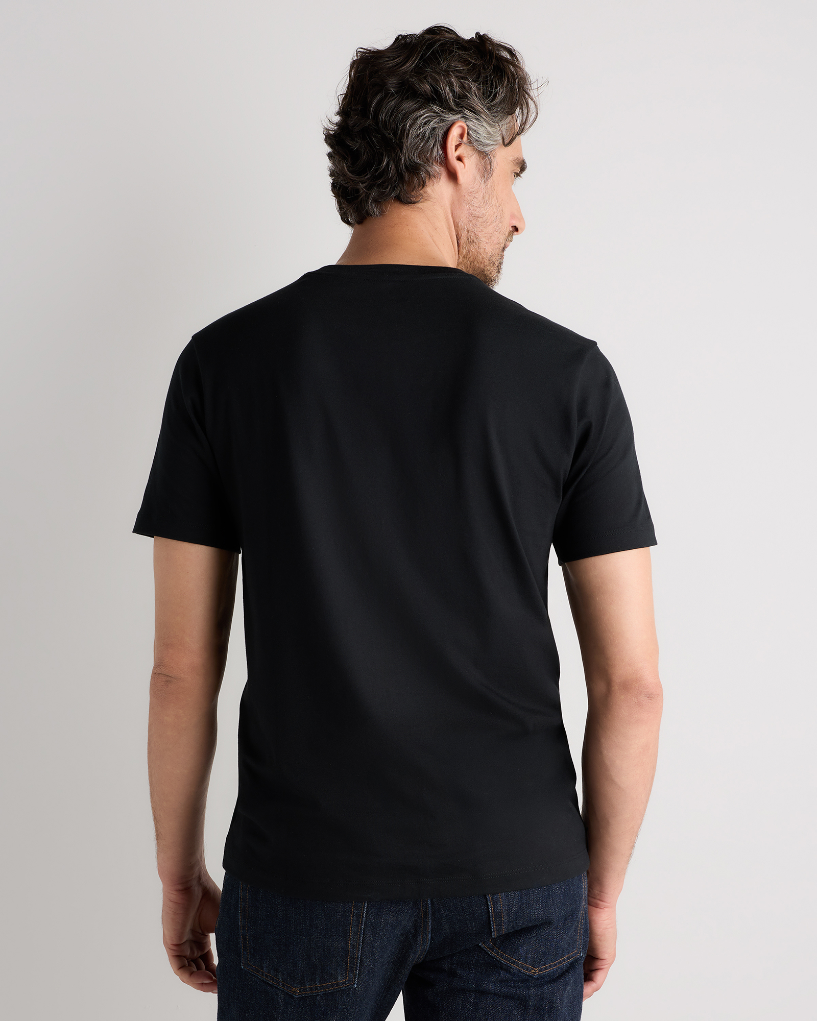 100% Pima Cotton Luxe Touch Tee in Bold Black