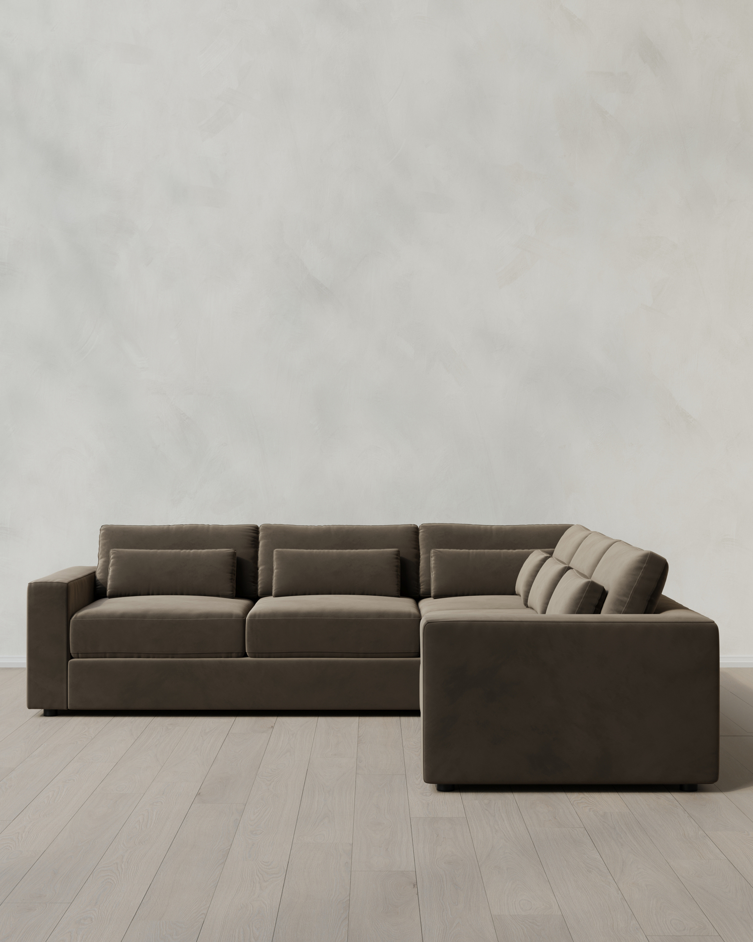 Sable Ashford Deep Seat L Sectional in Performance Velvet