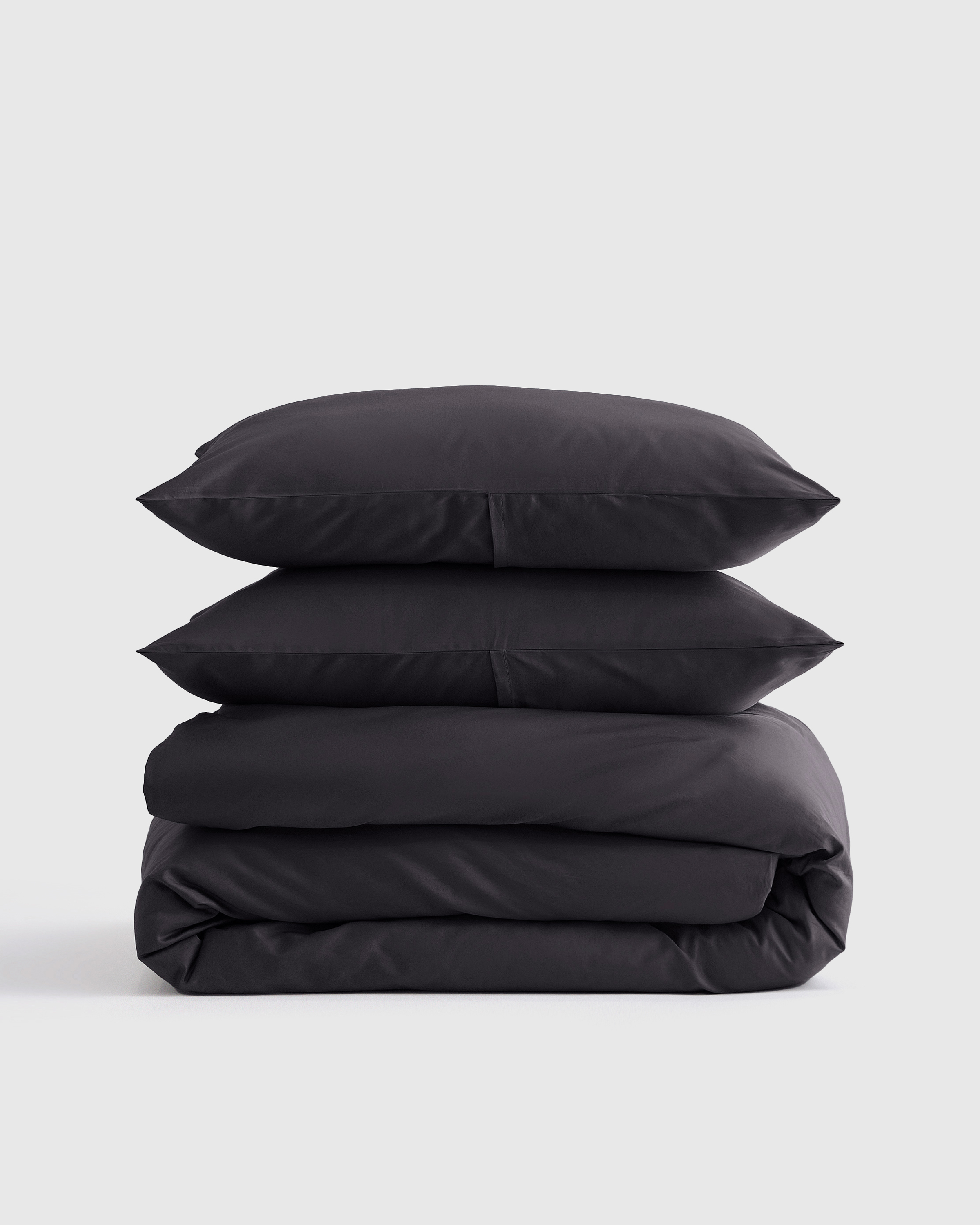 Graphite Luxury Organic Sateen Duvet Cover Set