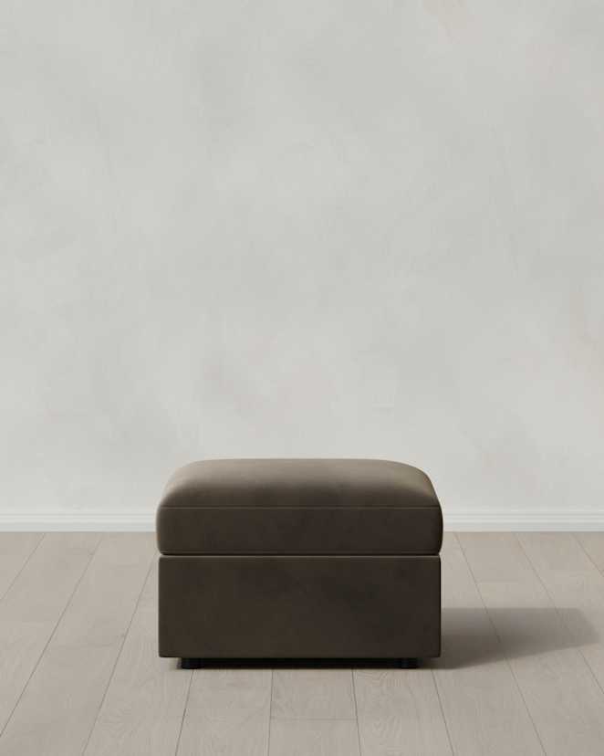 Sierra Curved Arm-Chair Ottoman-28x24-Performance Velvet Sable