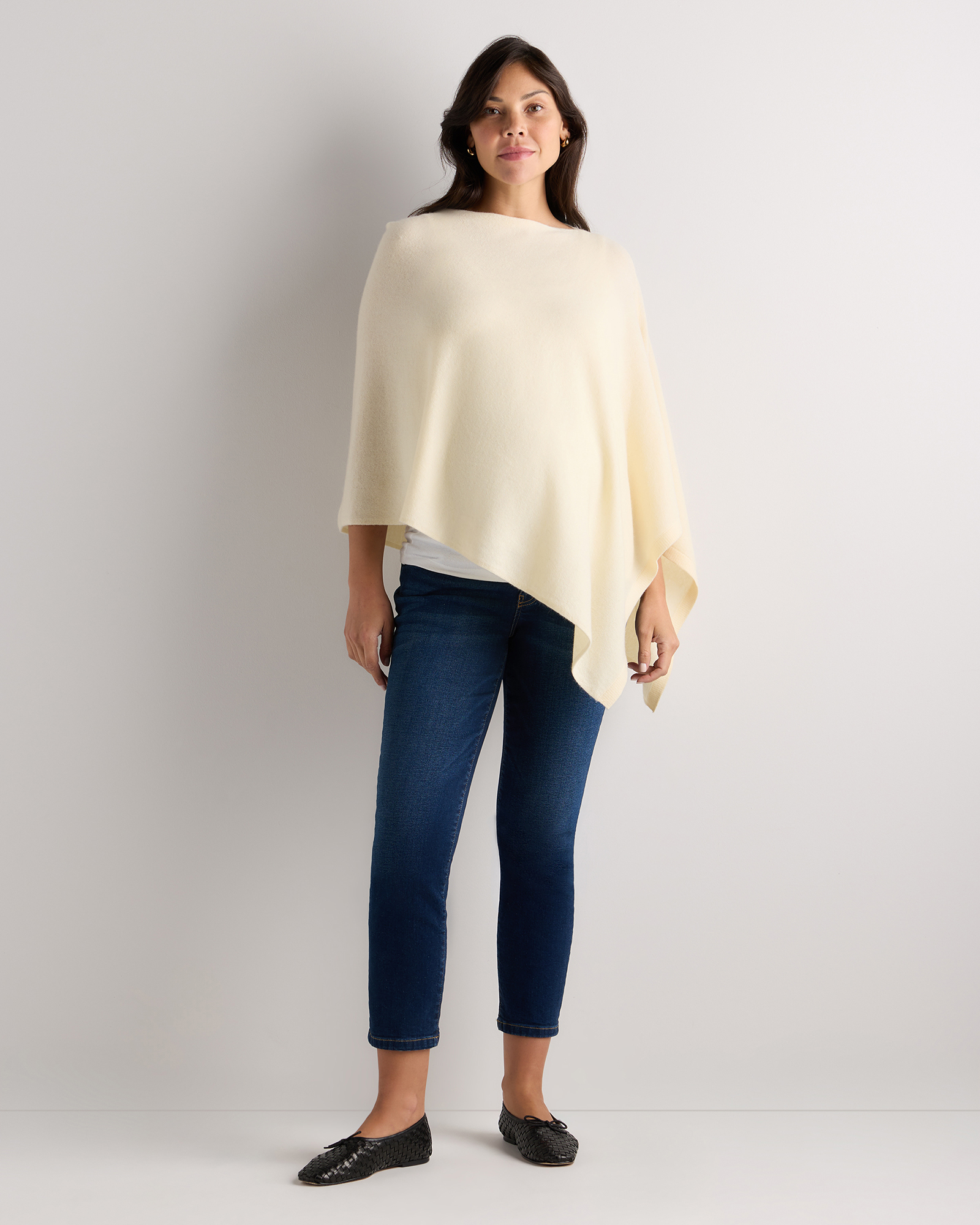 Pale Custard Yellow Mongolian Cashmere Nursing Shawl