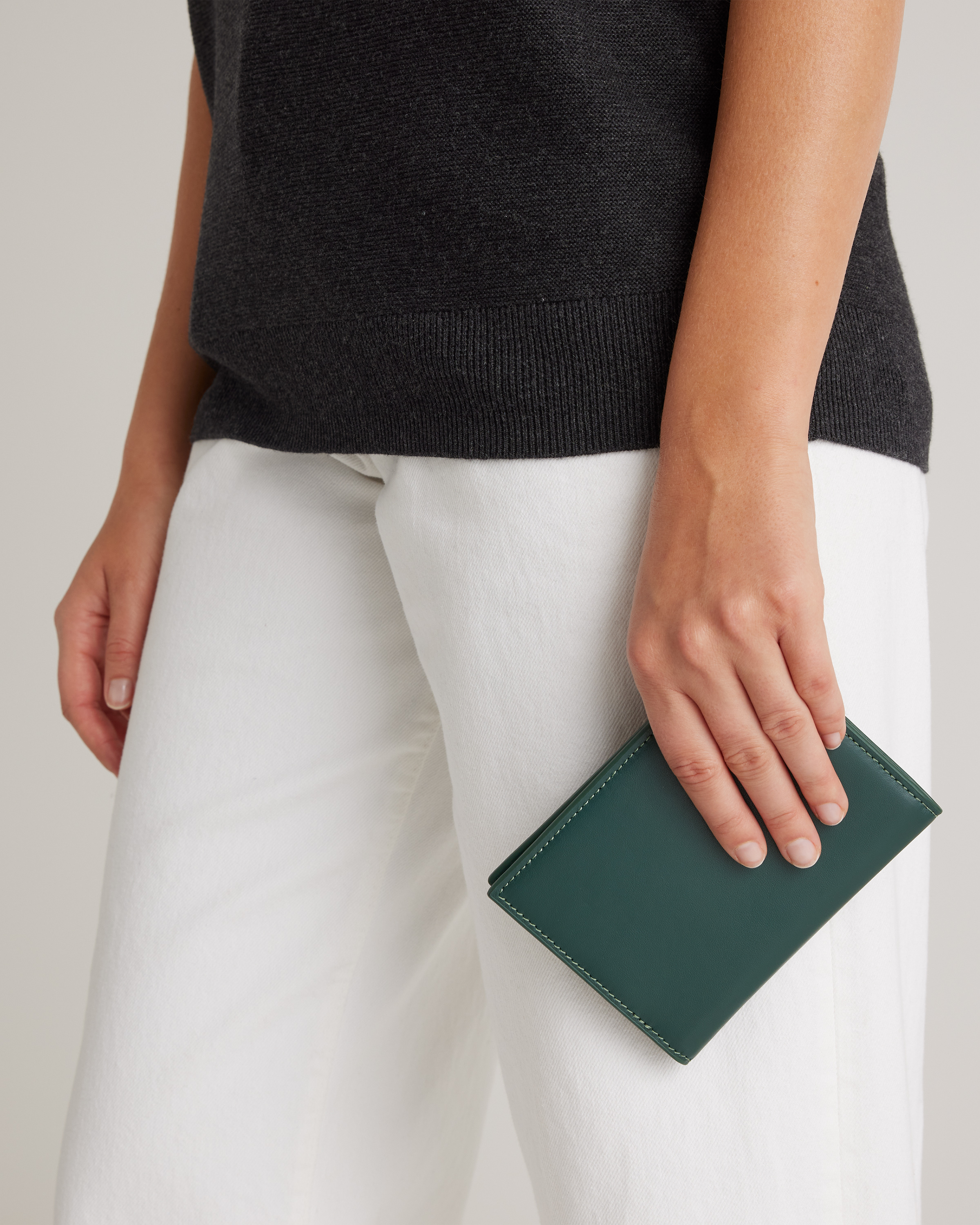 Nappa Leather RFID Blocking Passport Holder in Dark Green