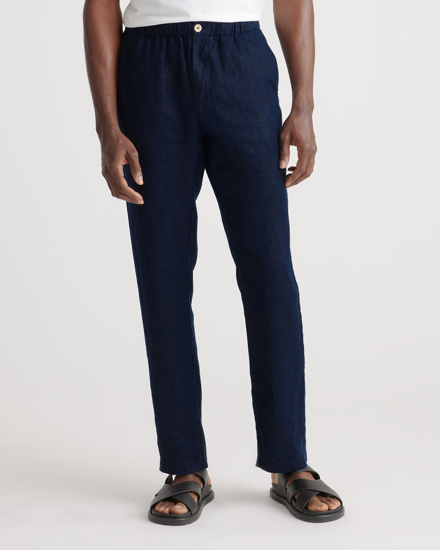 Deep Navy 100% European Linen Pants