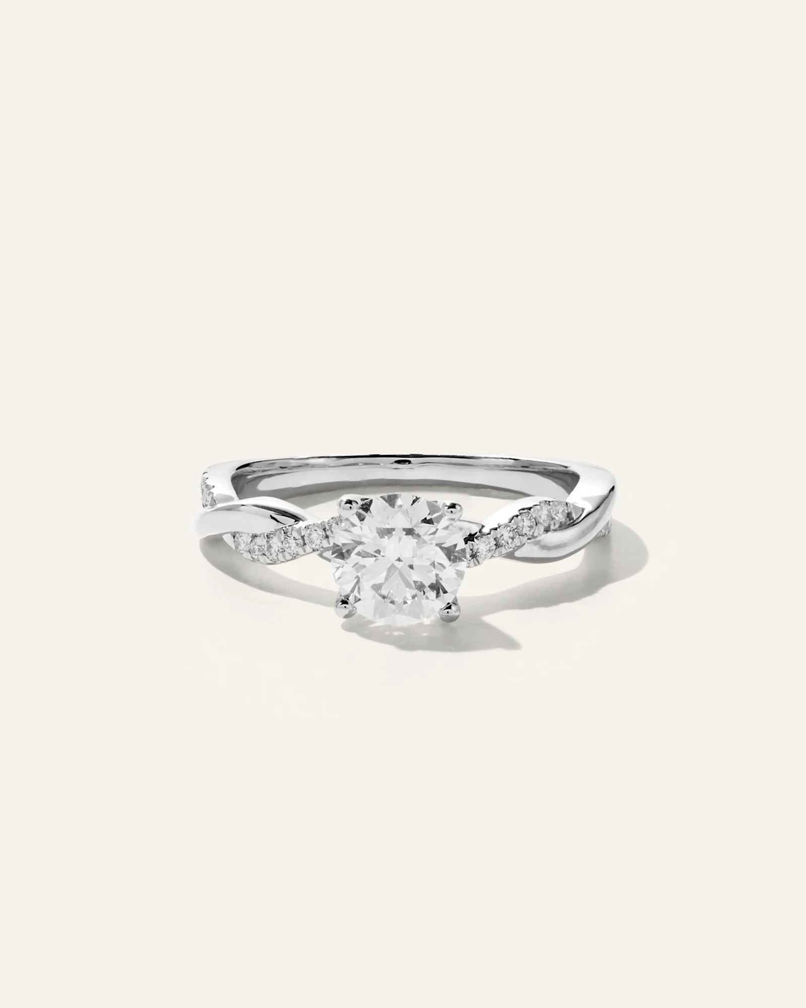 Lab Grown Diamond Round Twisted Engagement Ring