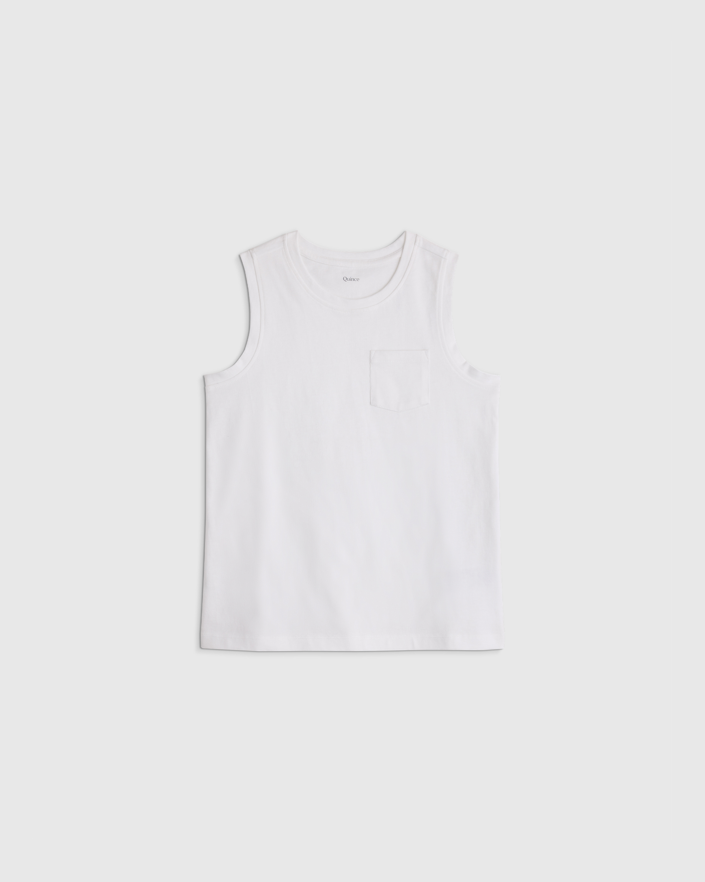 White 100% Organic Cotton Jersey Tank