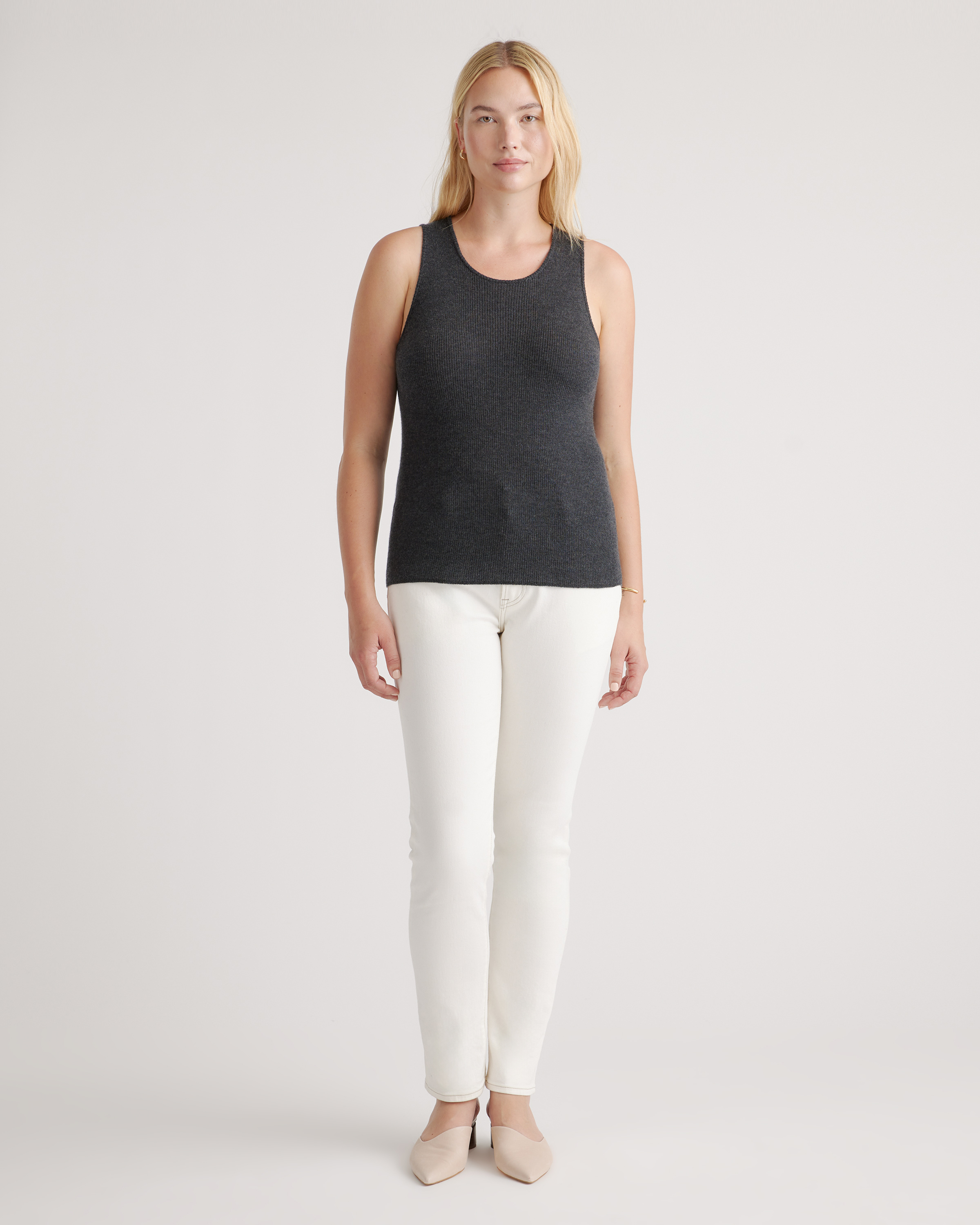Featherweight Cashmere Ribbed Tank