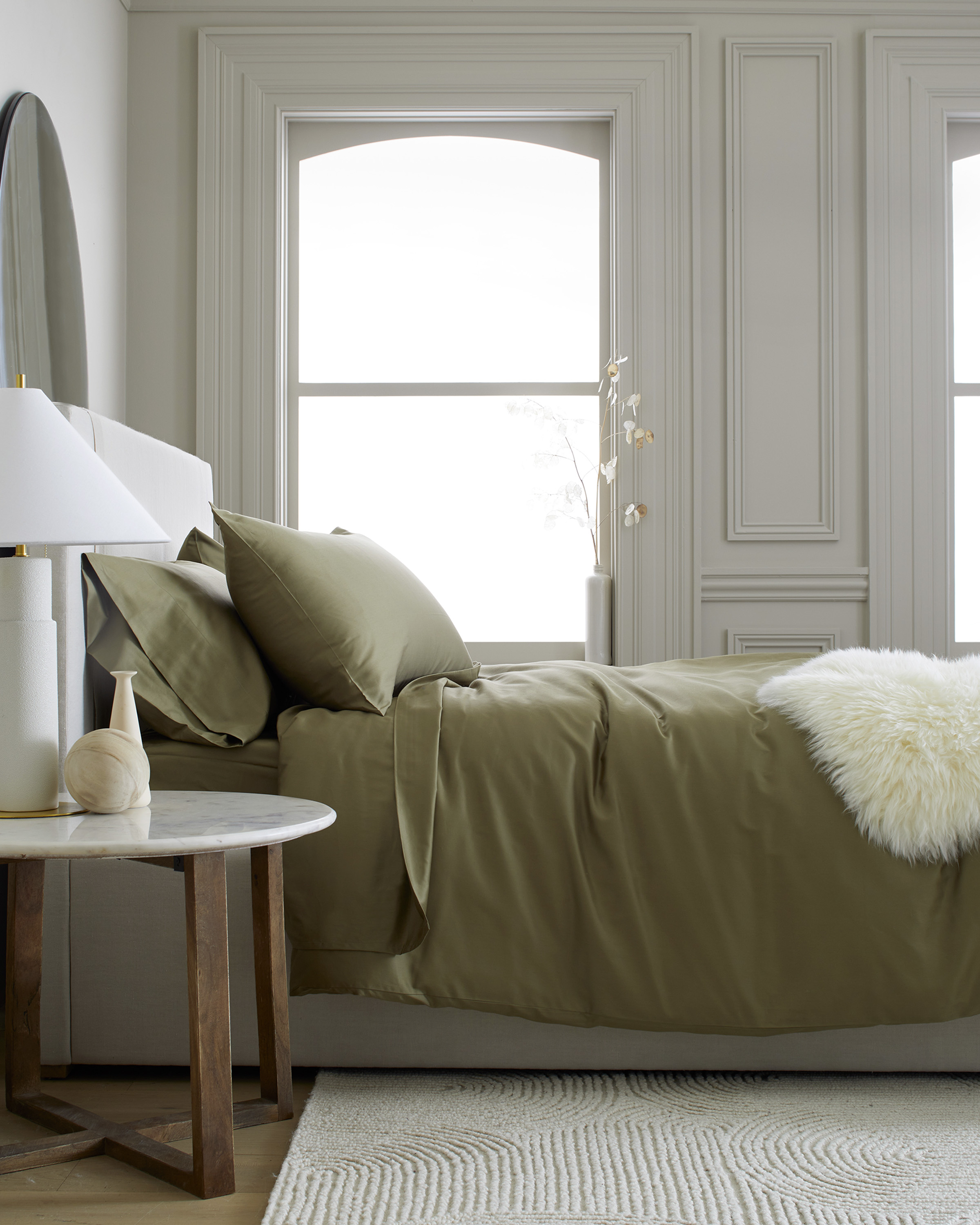 LuxurySateenDuvetSet Military 142