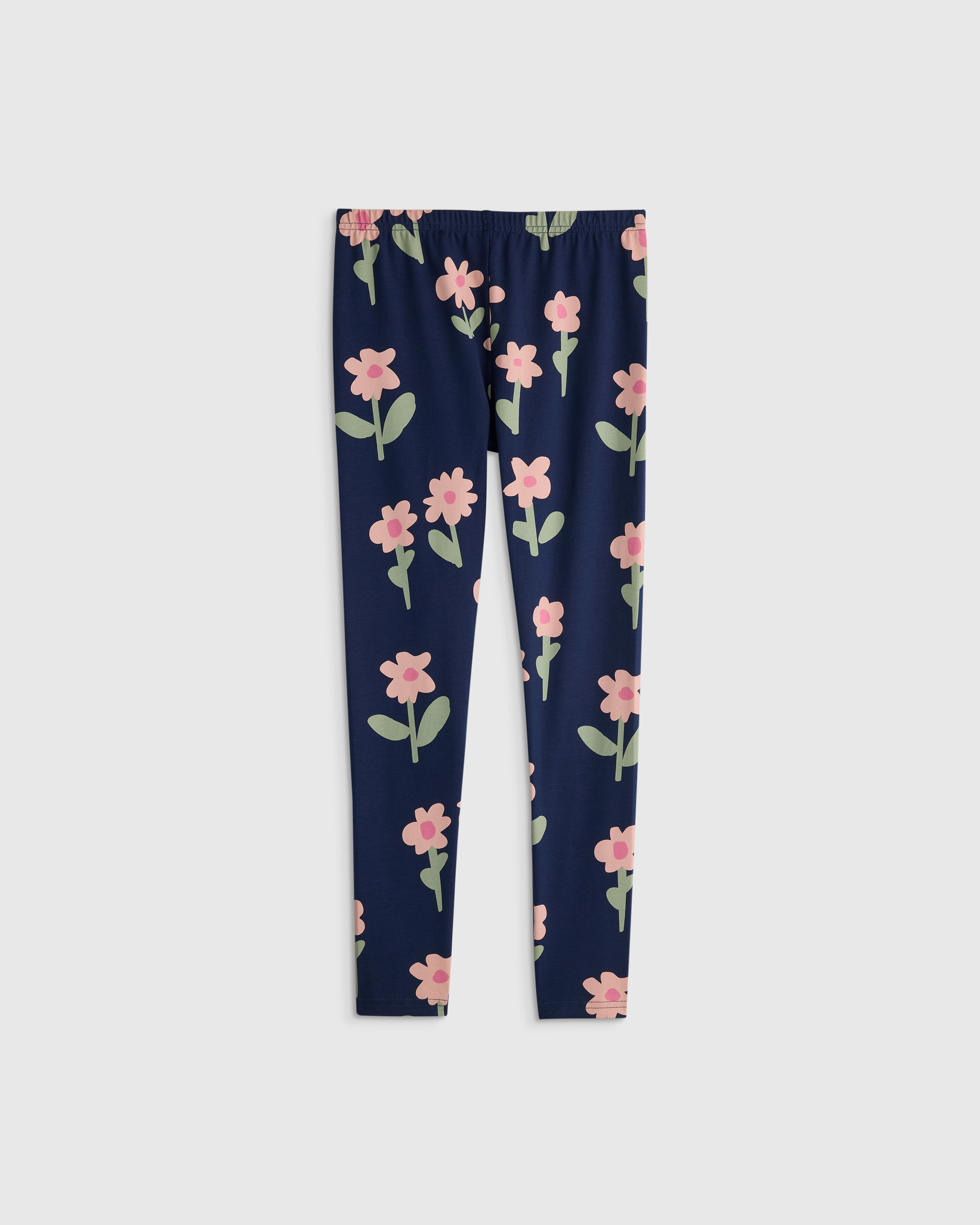 Navy Daisies Organic Cotton Leggings