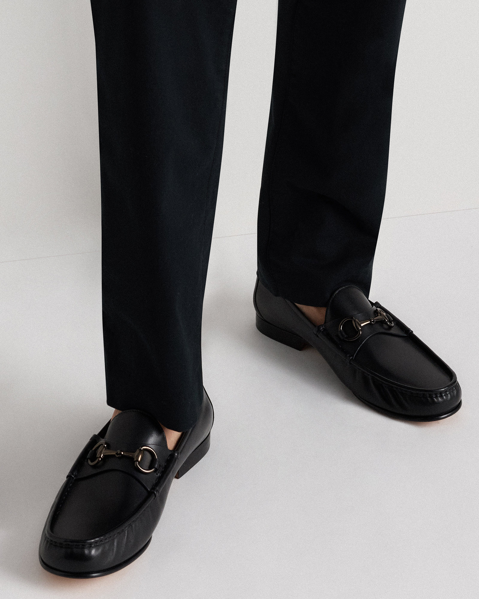 Calfskin Leather Horsebit Loafer in Black display picture 2