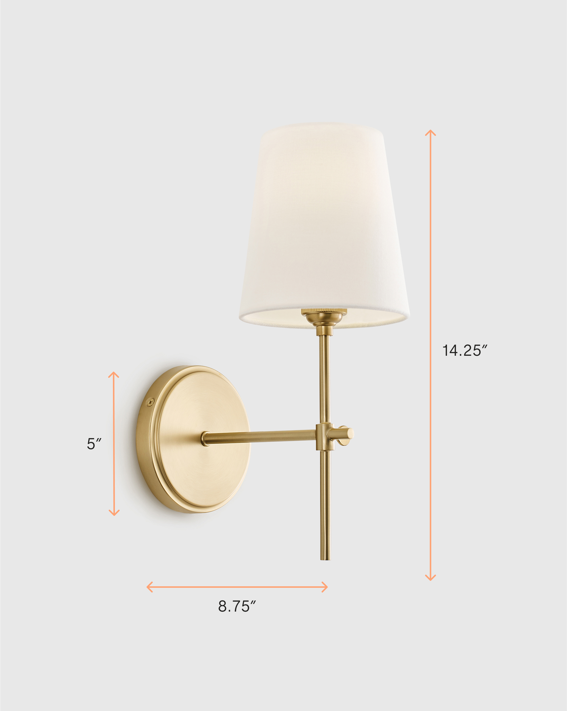 Linear Steel Sconce with Linen Shade - thumbnail 4