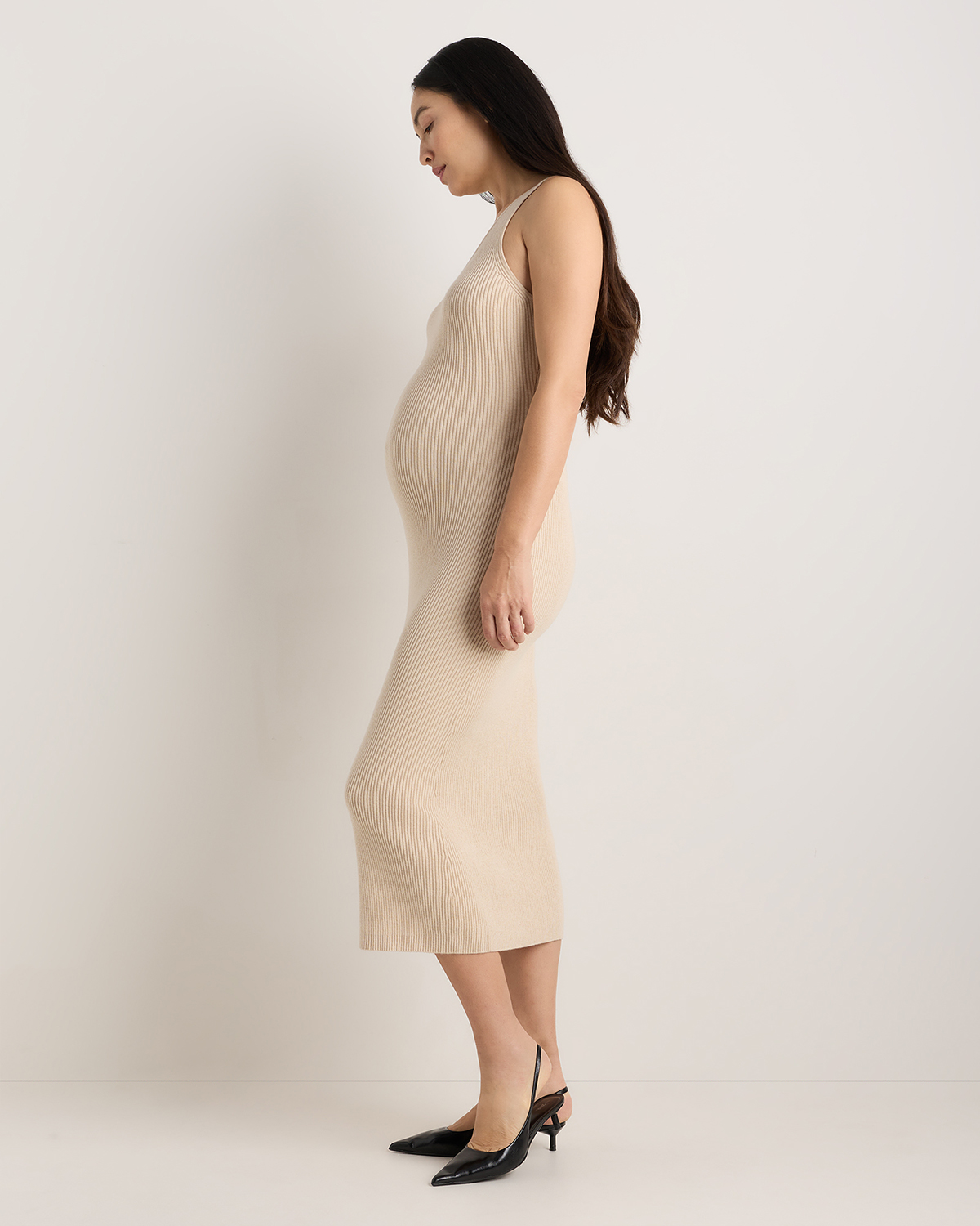 slim fit dress slacks Eliza Dress - Mid-length Chic Maternity
