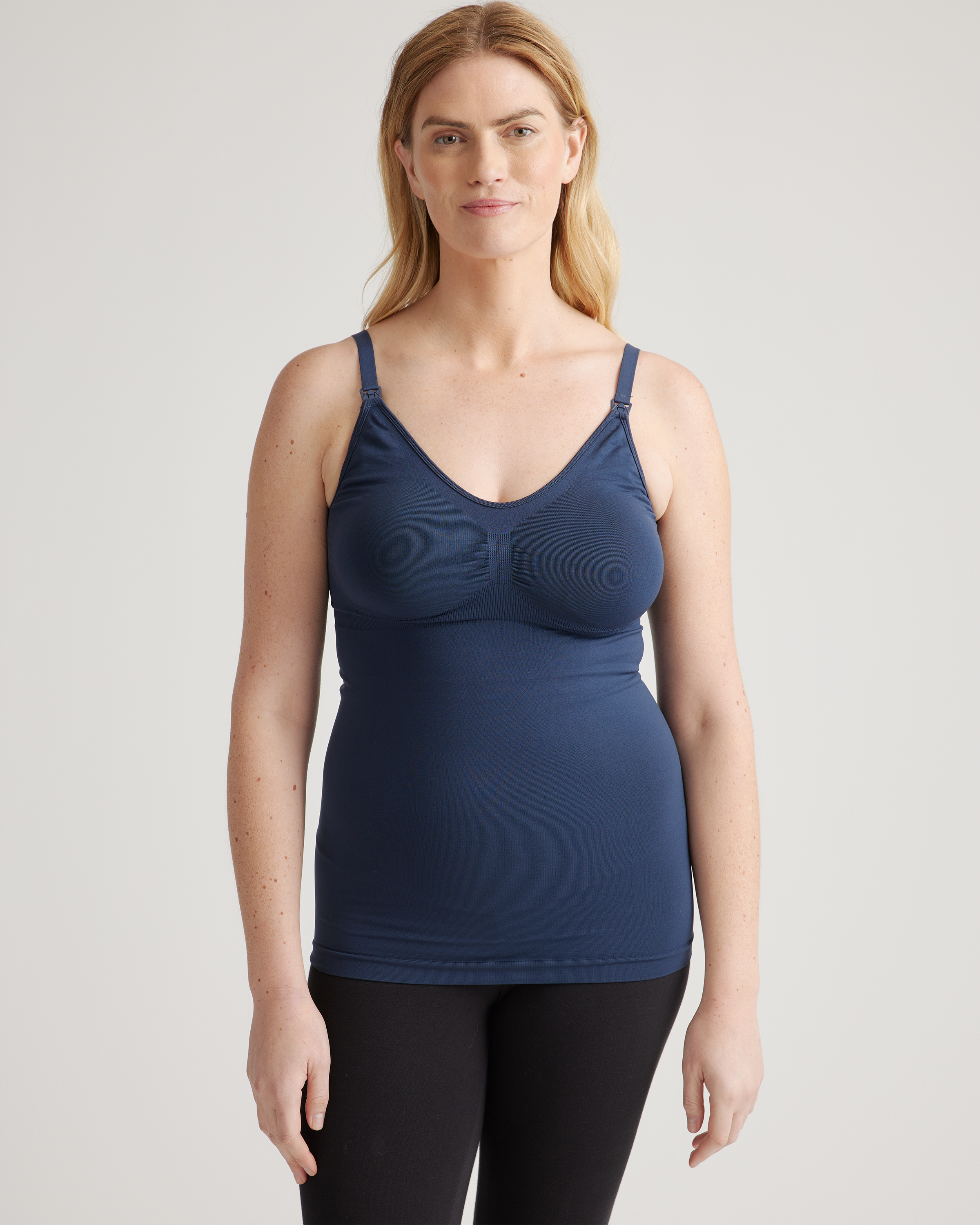 Quince Women's Seamless Maternity & Nursing Tank Top 2-pack In Black
