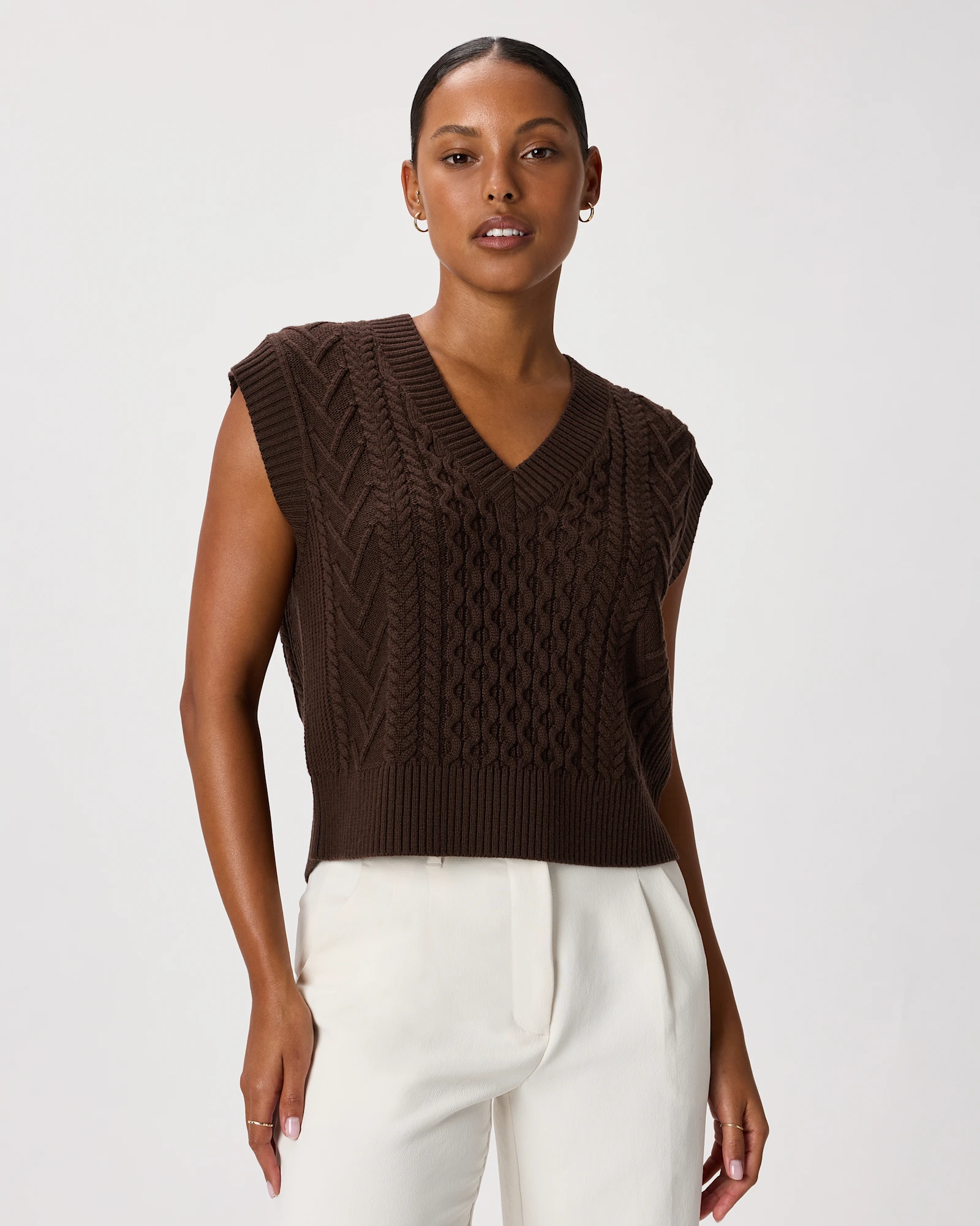 Australian Merino Wool Cable Sweater Vest