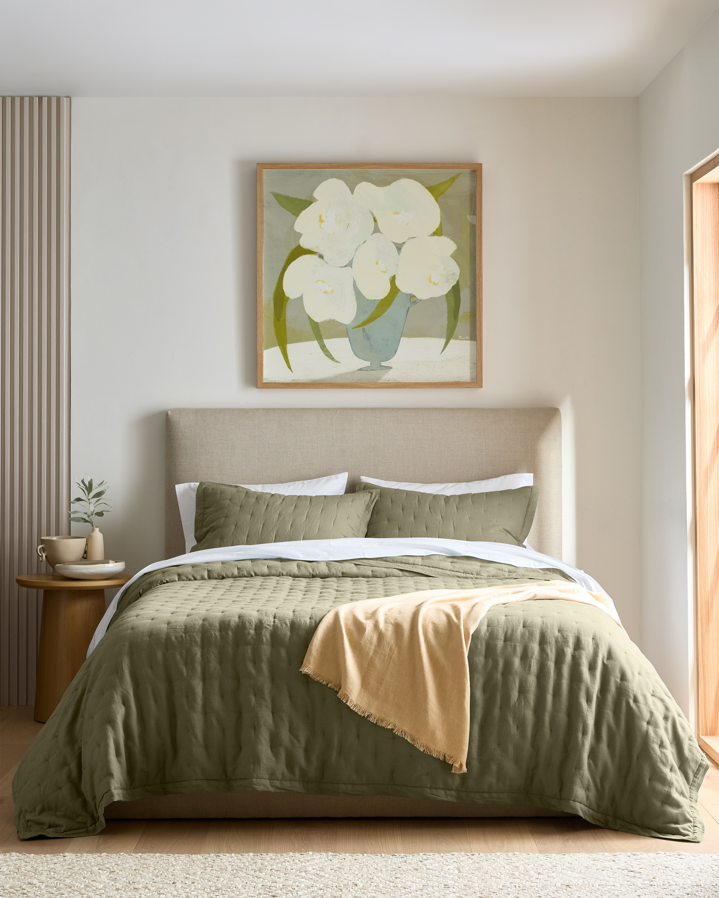 Willowleaf European Linen Dream Quilt Set