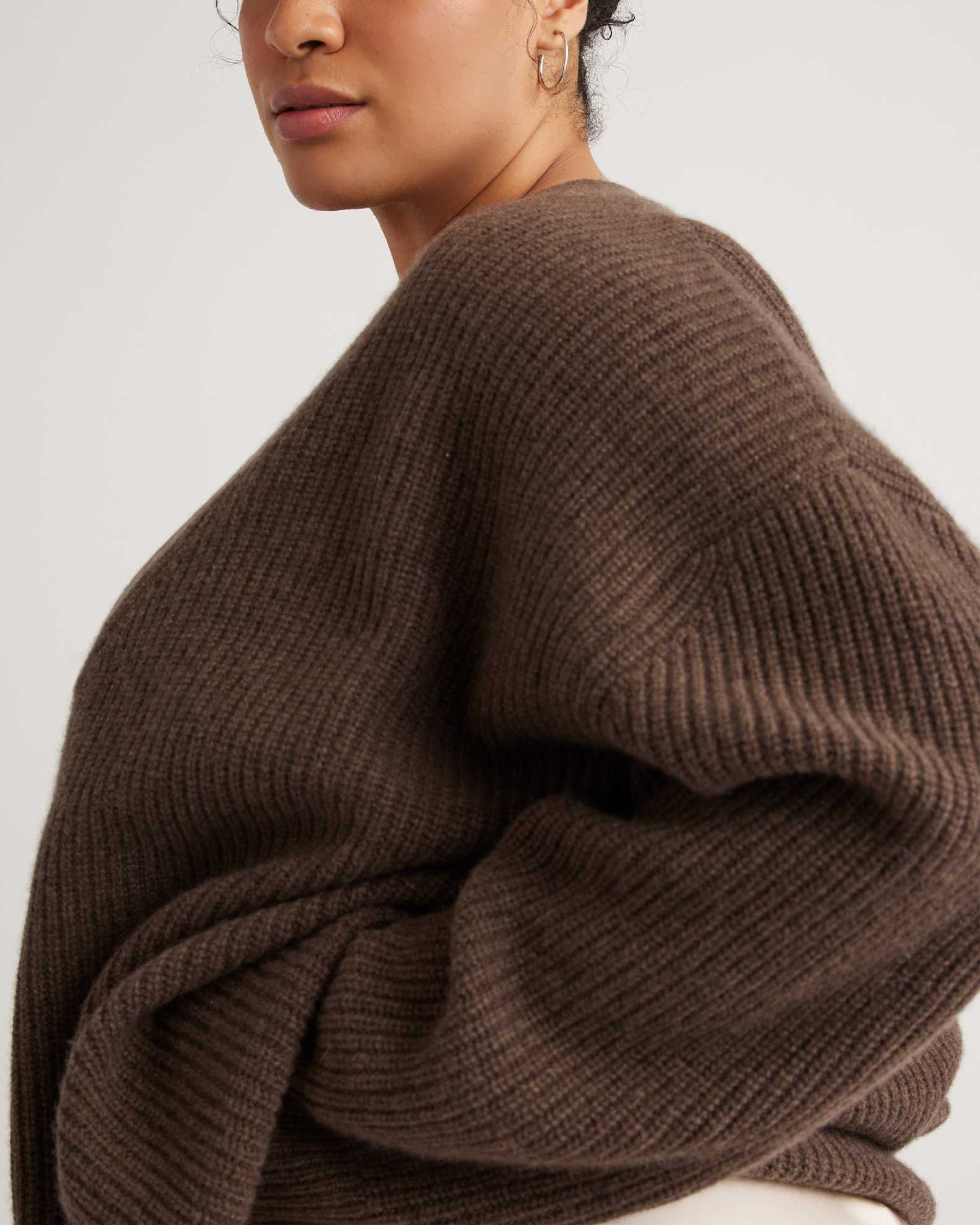 Mongolian Cashmere Crewneck Sweater - Plus Size
