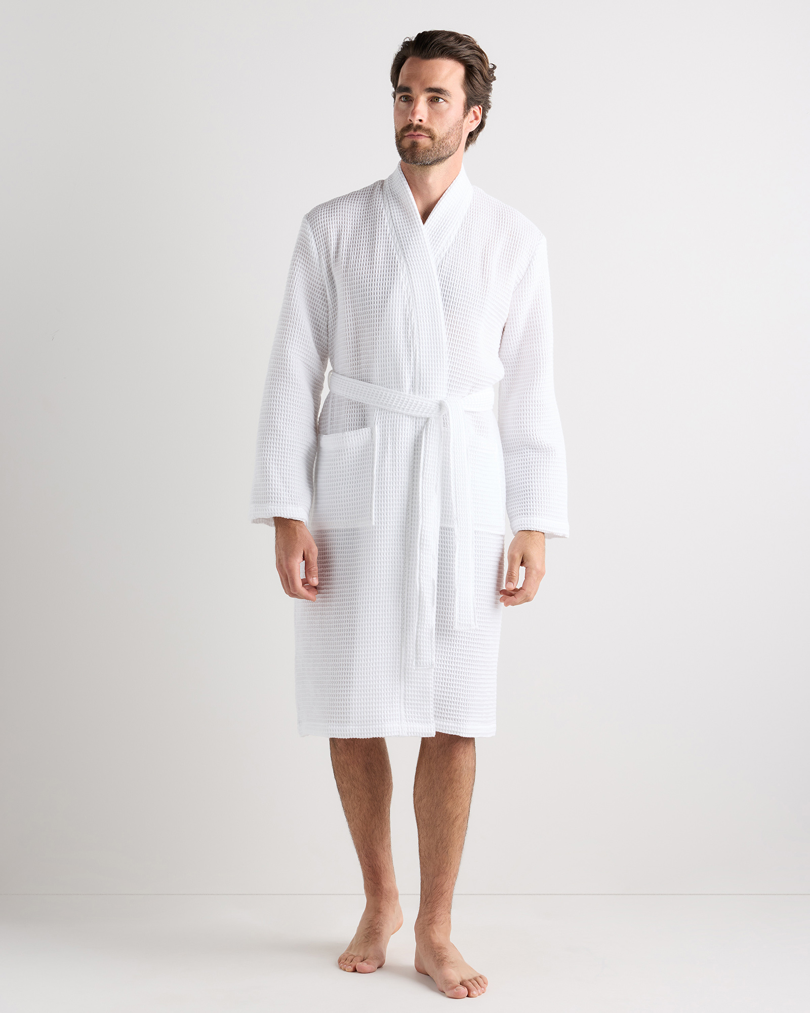 White Organic Turkish Waffle Robe