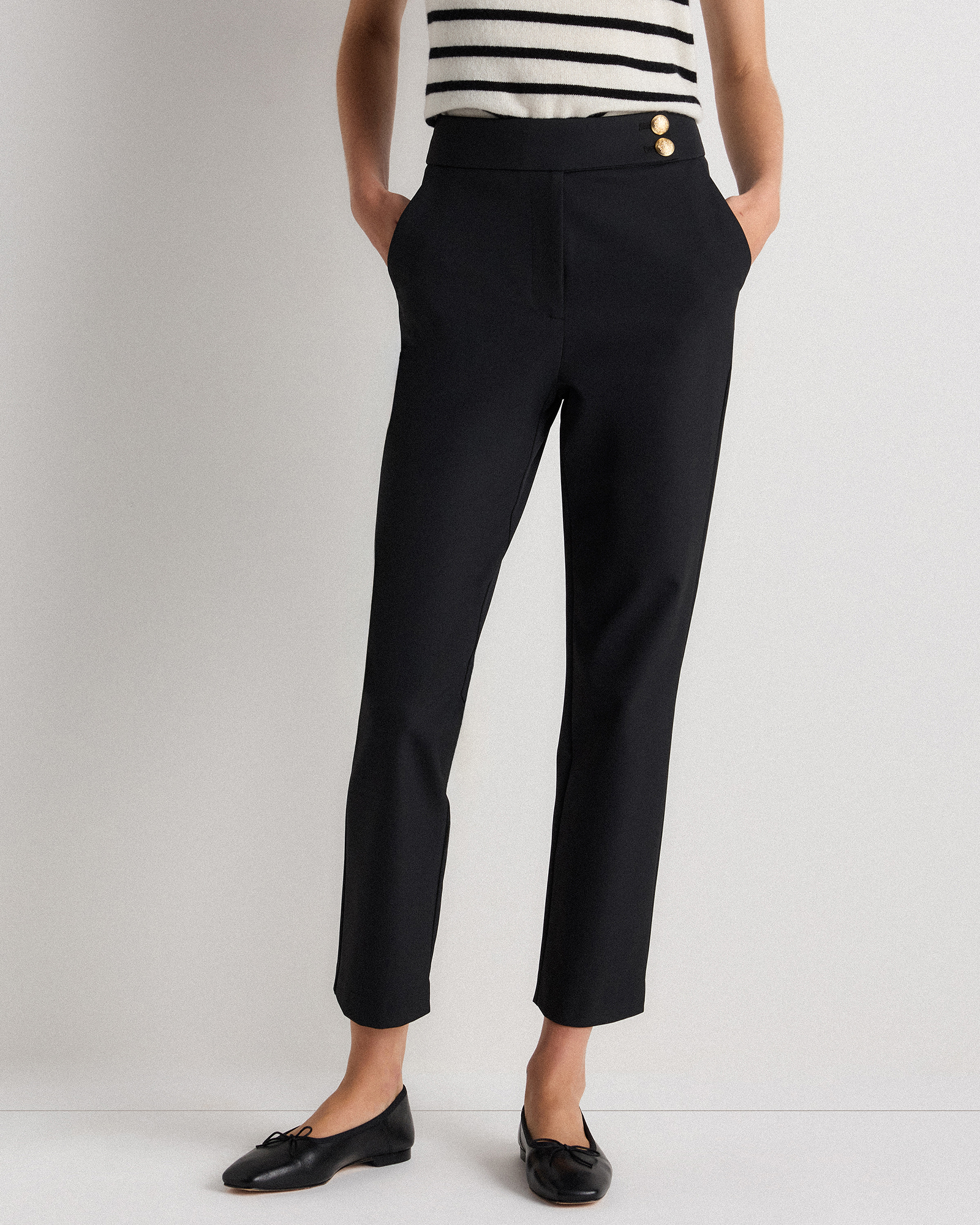 True Black Scuba Slim Ankle Pants