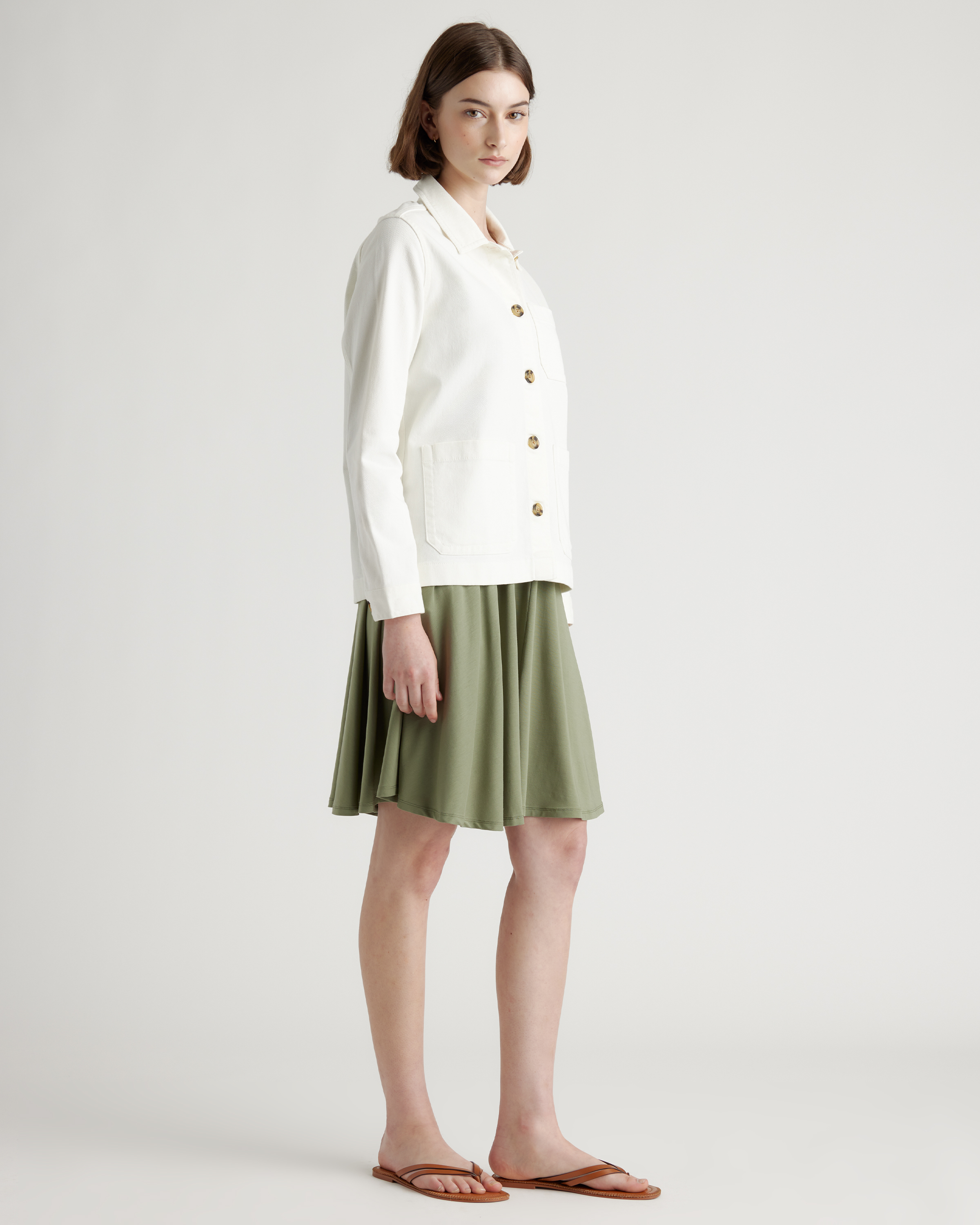 LINEN CROPPED CHORE JACKET Mサイズ LIDNM / Llife ONLINE STORE / LINEN CROPPED CHORE JACKET
