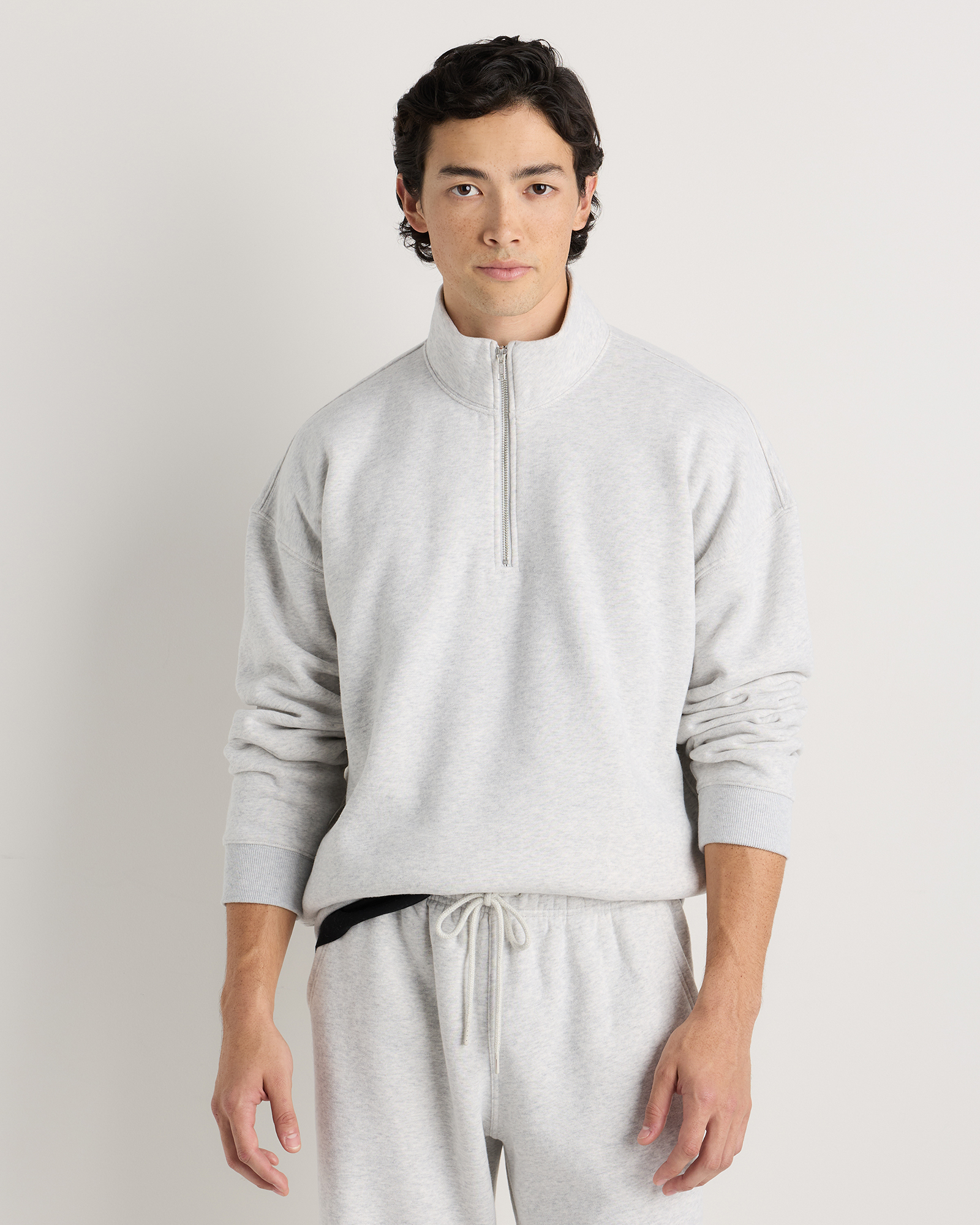 Light Heather Grey Everyday Fleece Quarter-Zip Sweatshirt