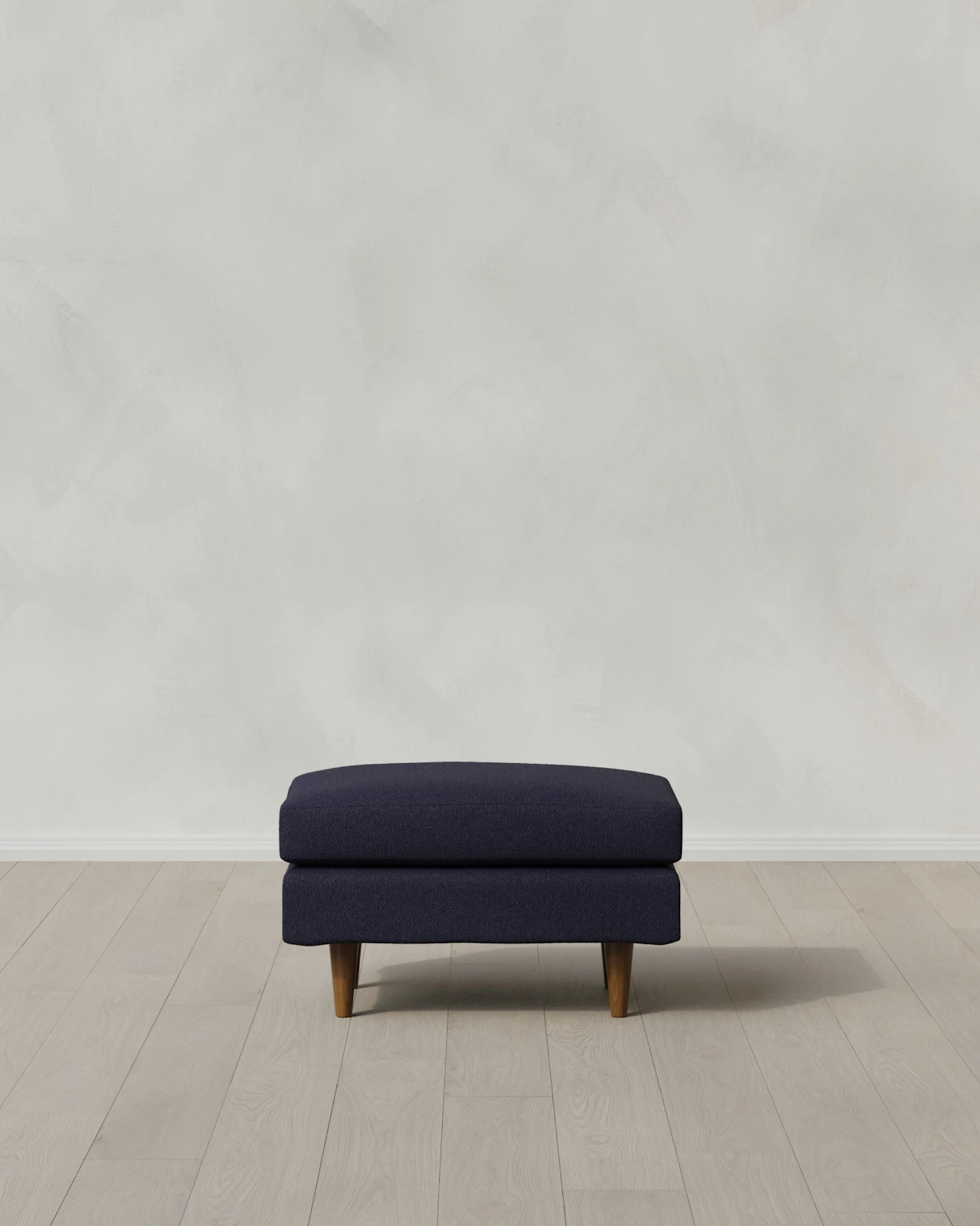 Atlas Midcentury Ottoman in Performance Basketweave