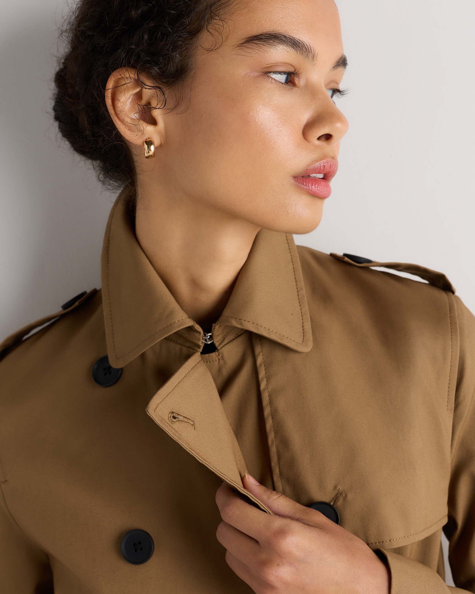 ジャケット・アウター SOFTHYPHEN BASIC TRENCH COAT Comfort Stretch Short Trench Coat