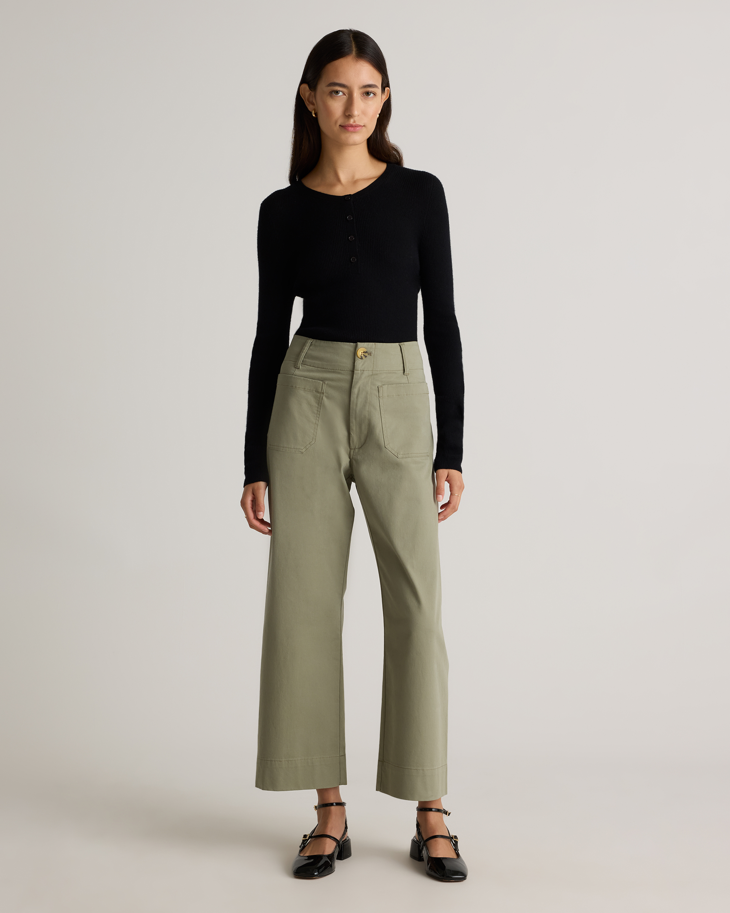 パンツ ovy One Tuck Wide Chino Pants L One Tuck Wide Chino Pants (black) | OVY