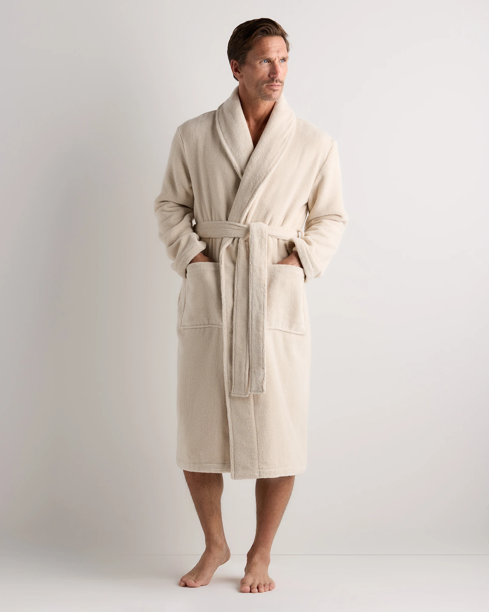 Turkish Cotton Terry Robe - Birch, M