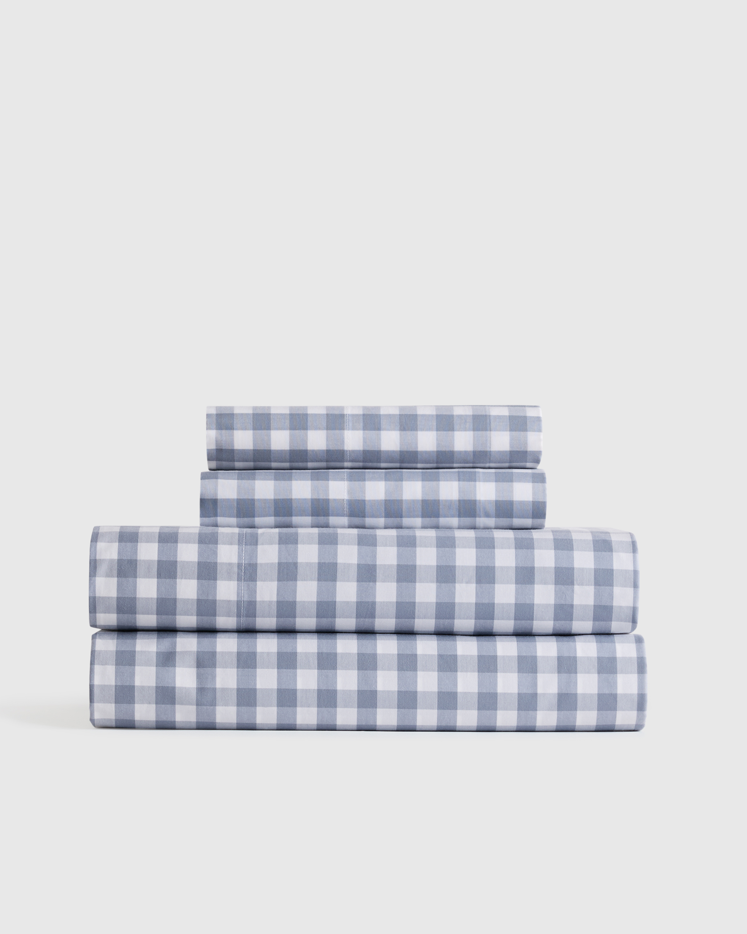 Mineral Organic Crisp Percale Gingham Sheet Set